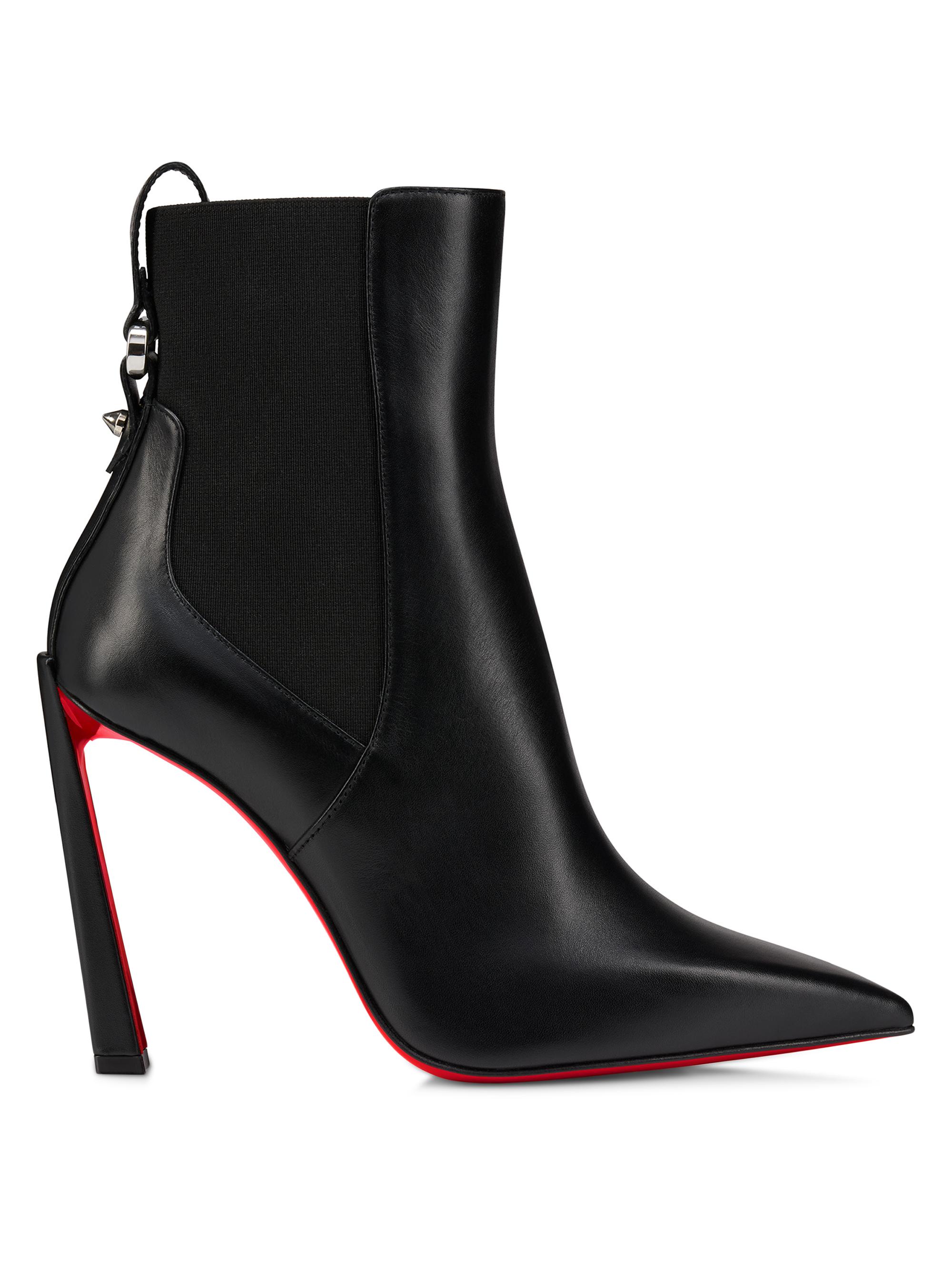 Christian Louboutin Condodo 100MM Leather Chelsea Booties | Saks Fifth ...