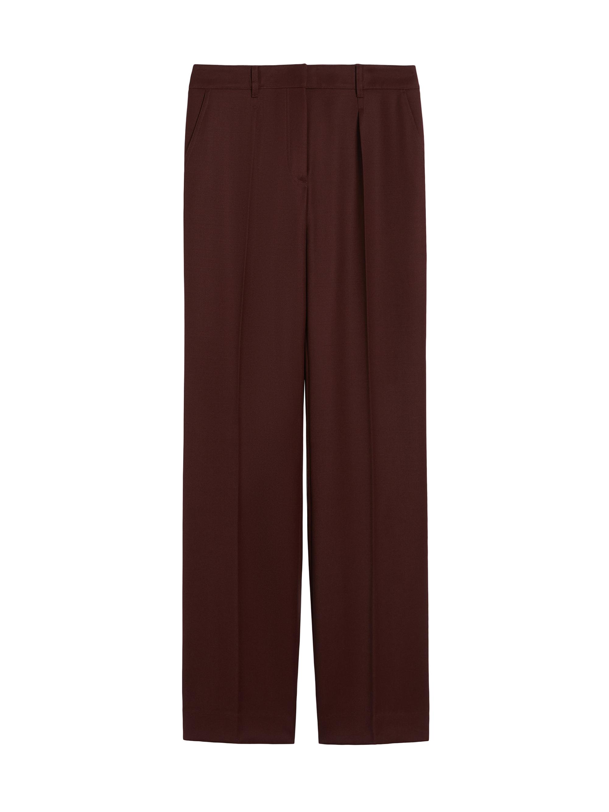 Max Mara Women's Gabardine Wool Trousers - Cherry