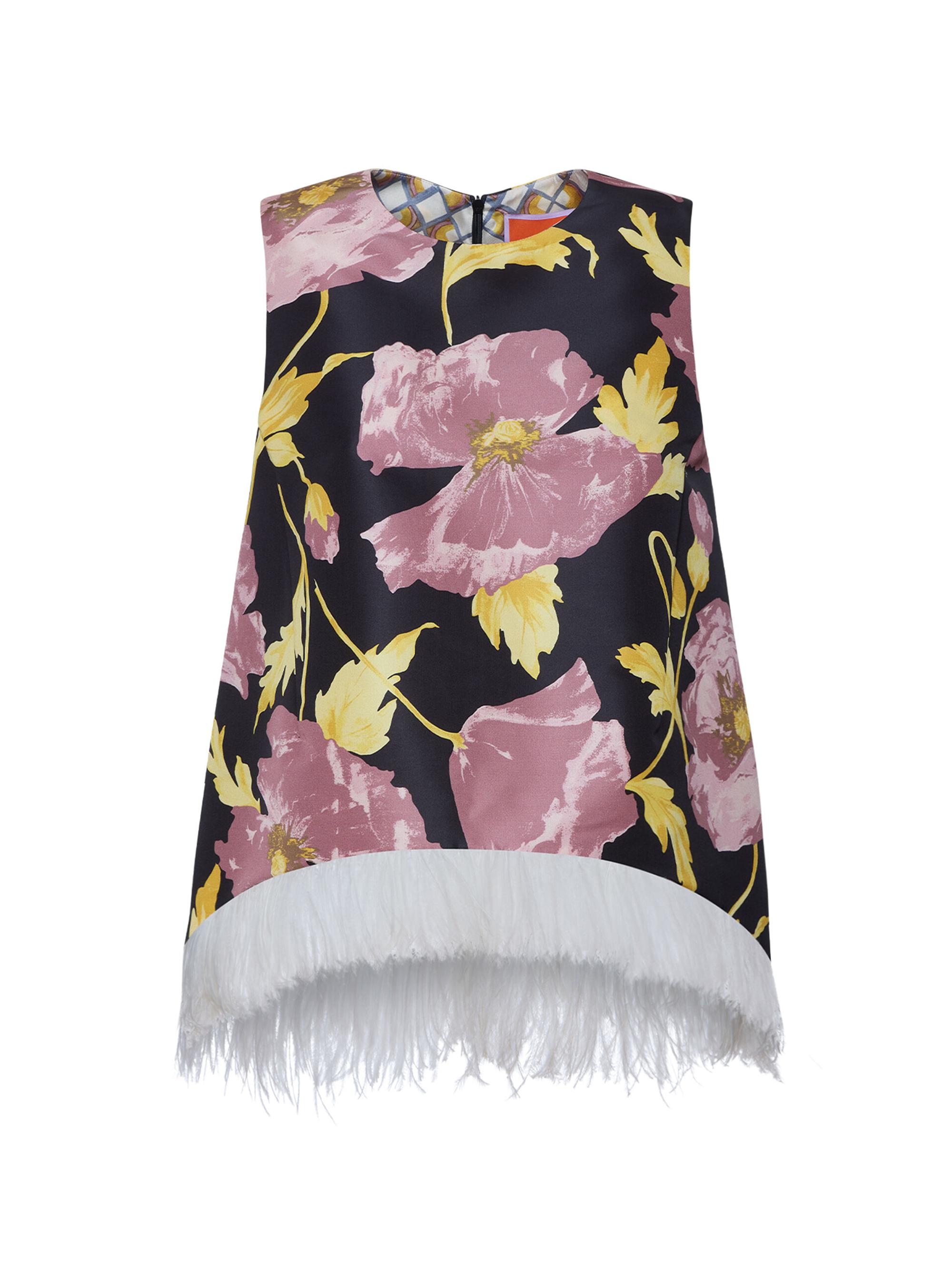 La DoubleJ Women's La Scala Top with Feathers - Sylph Black