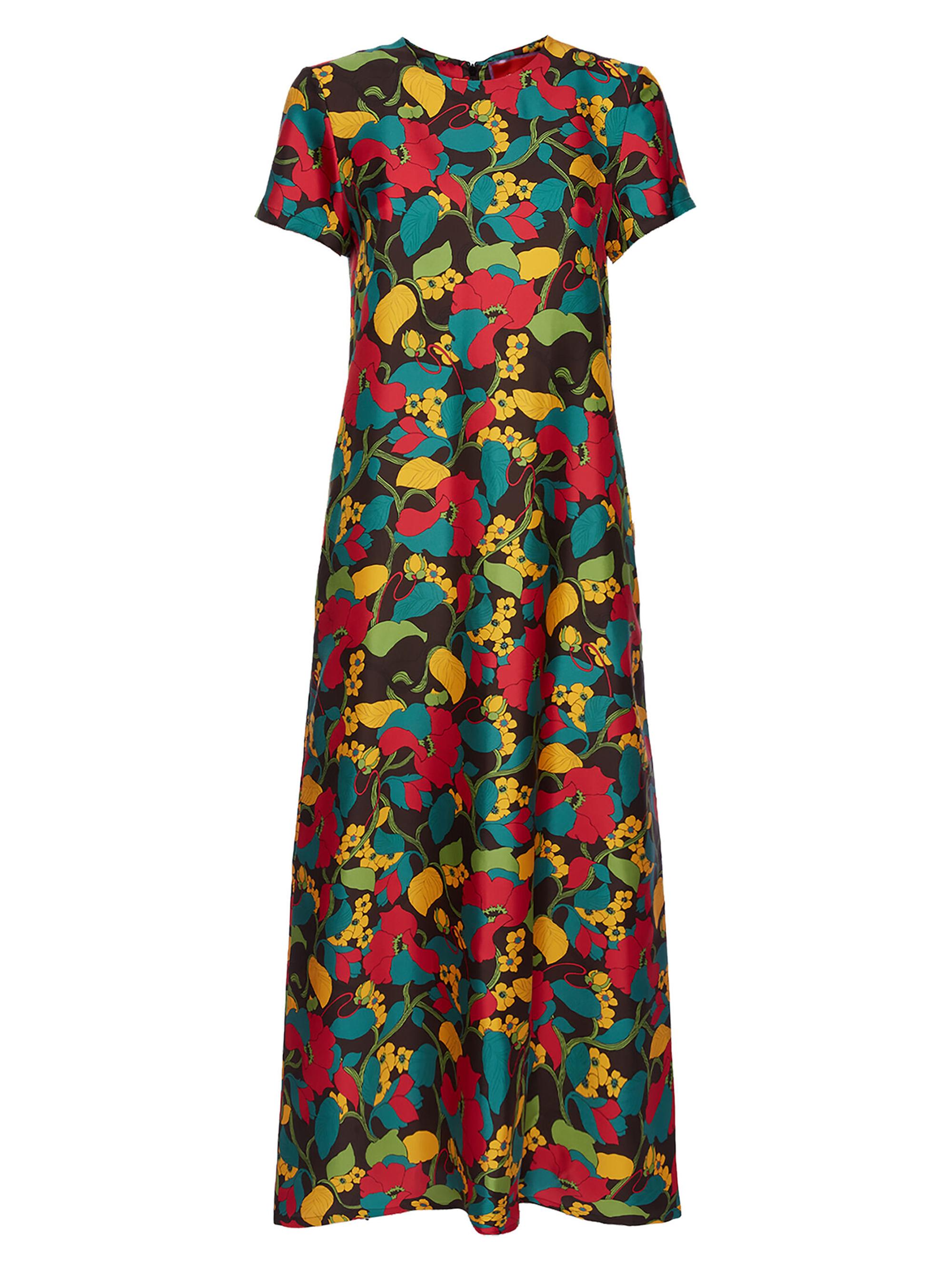 La DoubleJ Women's Swing Dress - Vines Brown