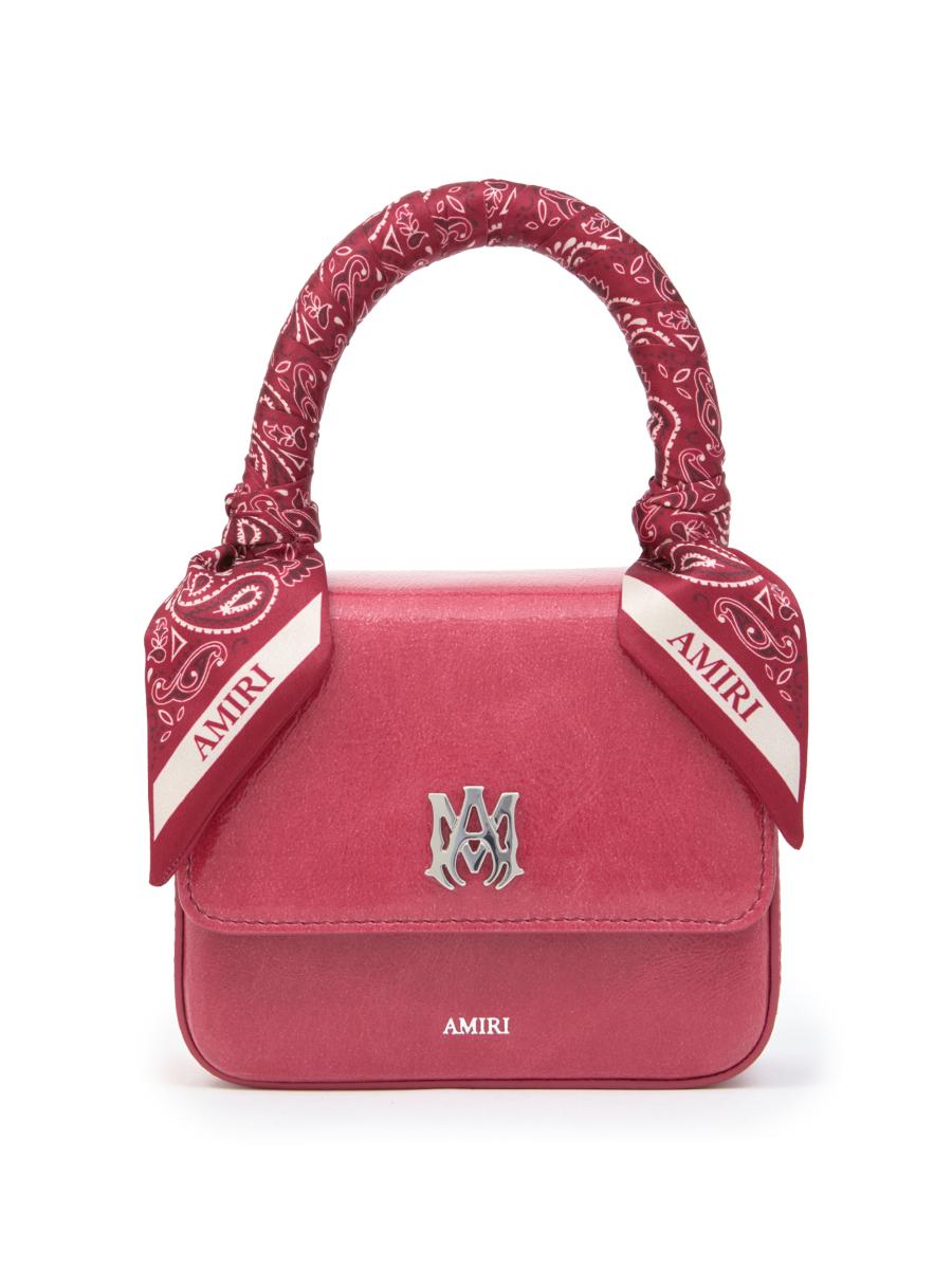 Amiri Women's Micro Ma Leather Top Handle Bag In Red