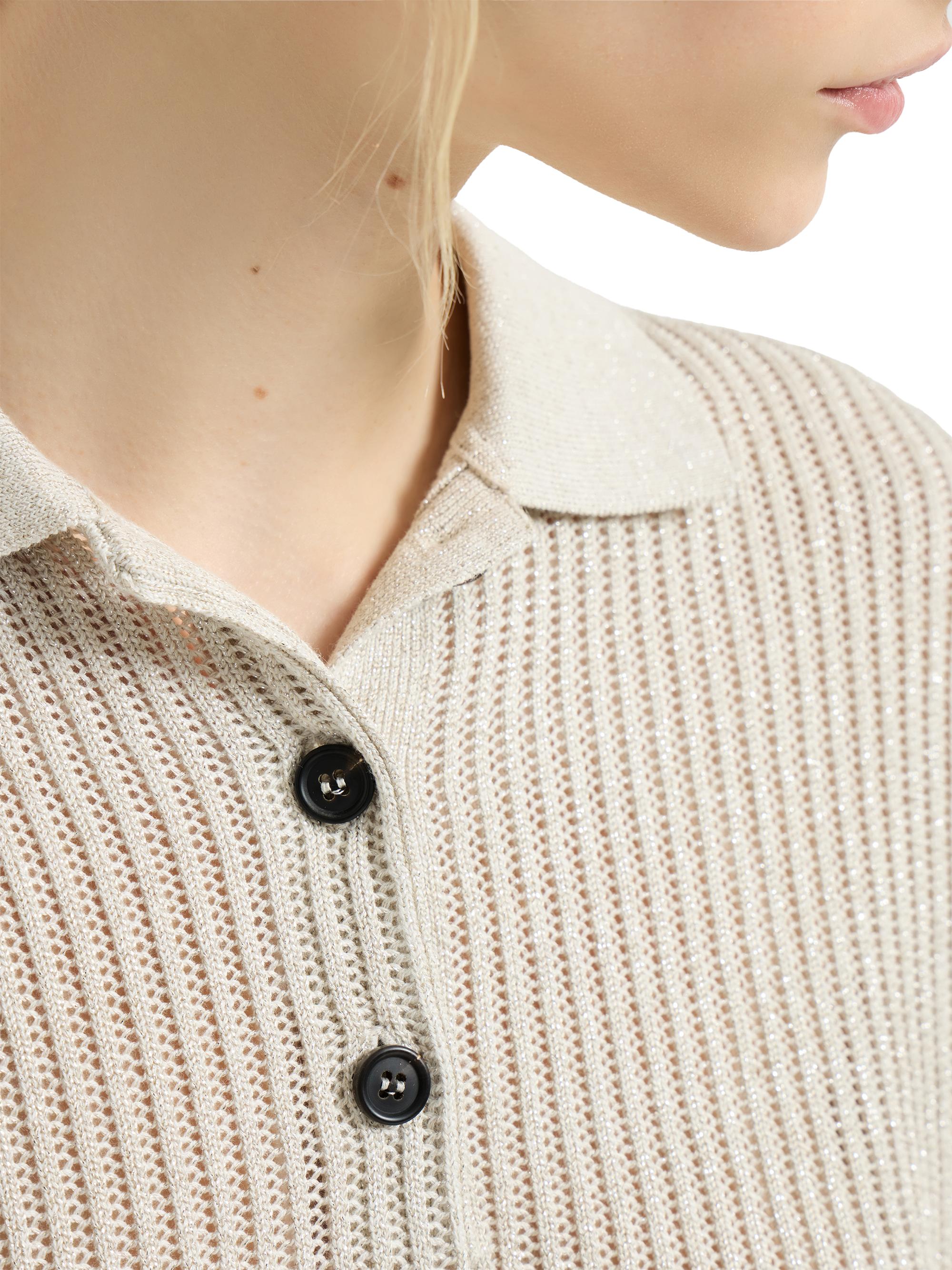 Brunello Cucinelli Sparkling Cotton Ribbed Net Polo Shirt | Saks