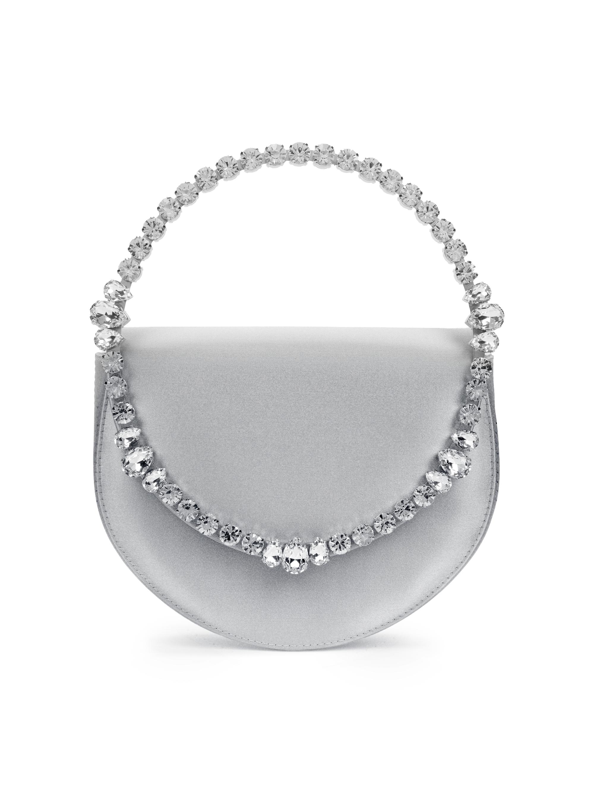 L'Alingi Women's Lily Embellished Metallic Clutch - Silver