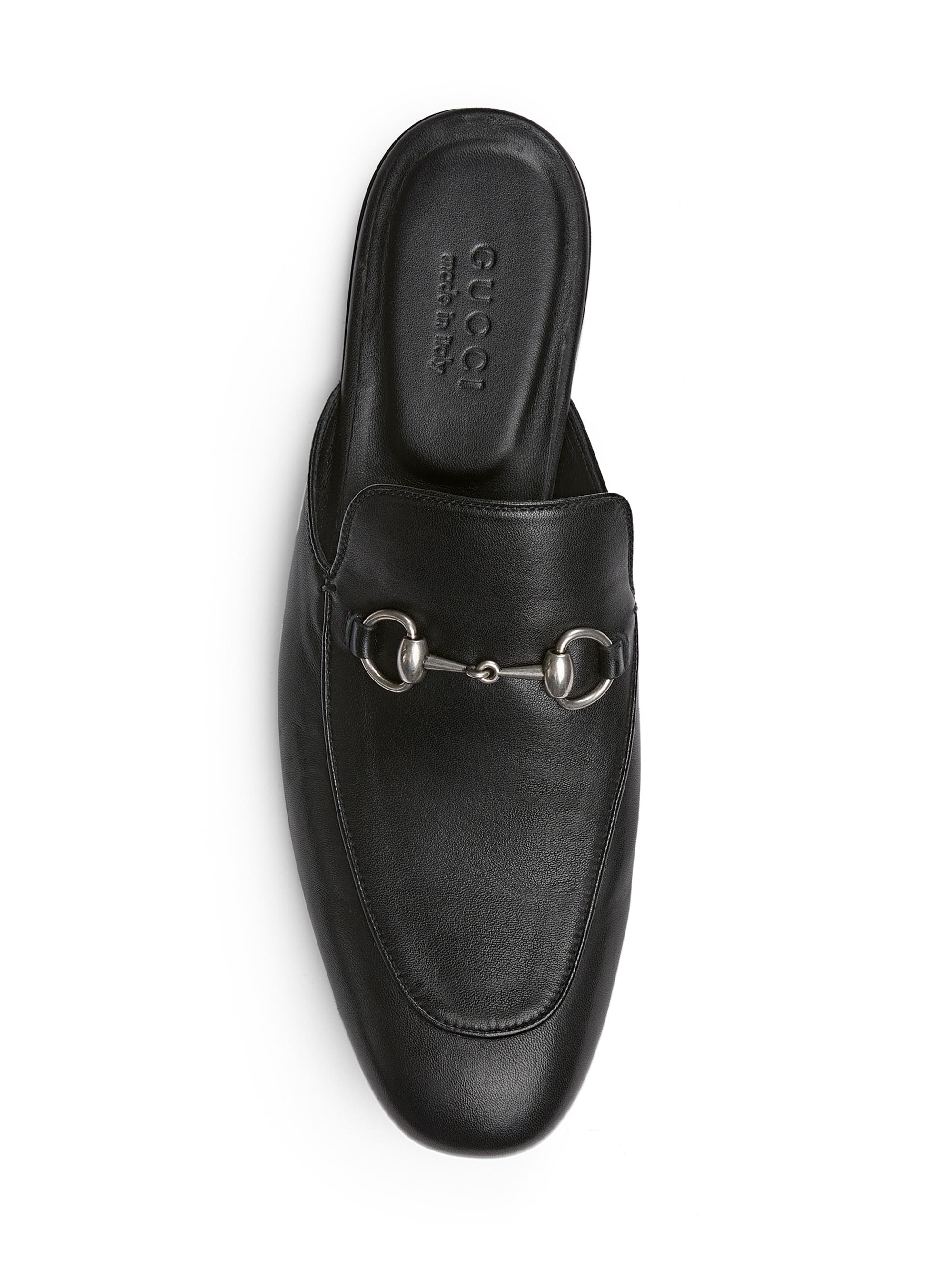 Gucci Kings Flex Leather Mules | Saks Fifth Avenue