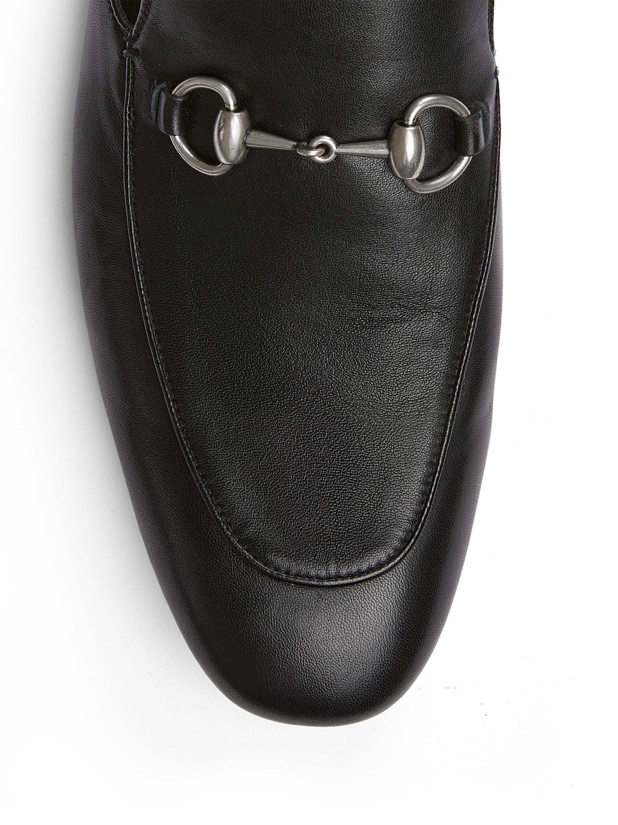 Gucci Kings Flex Leather Mules | Saks Fifth Avenue