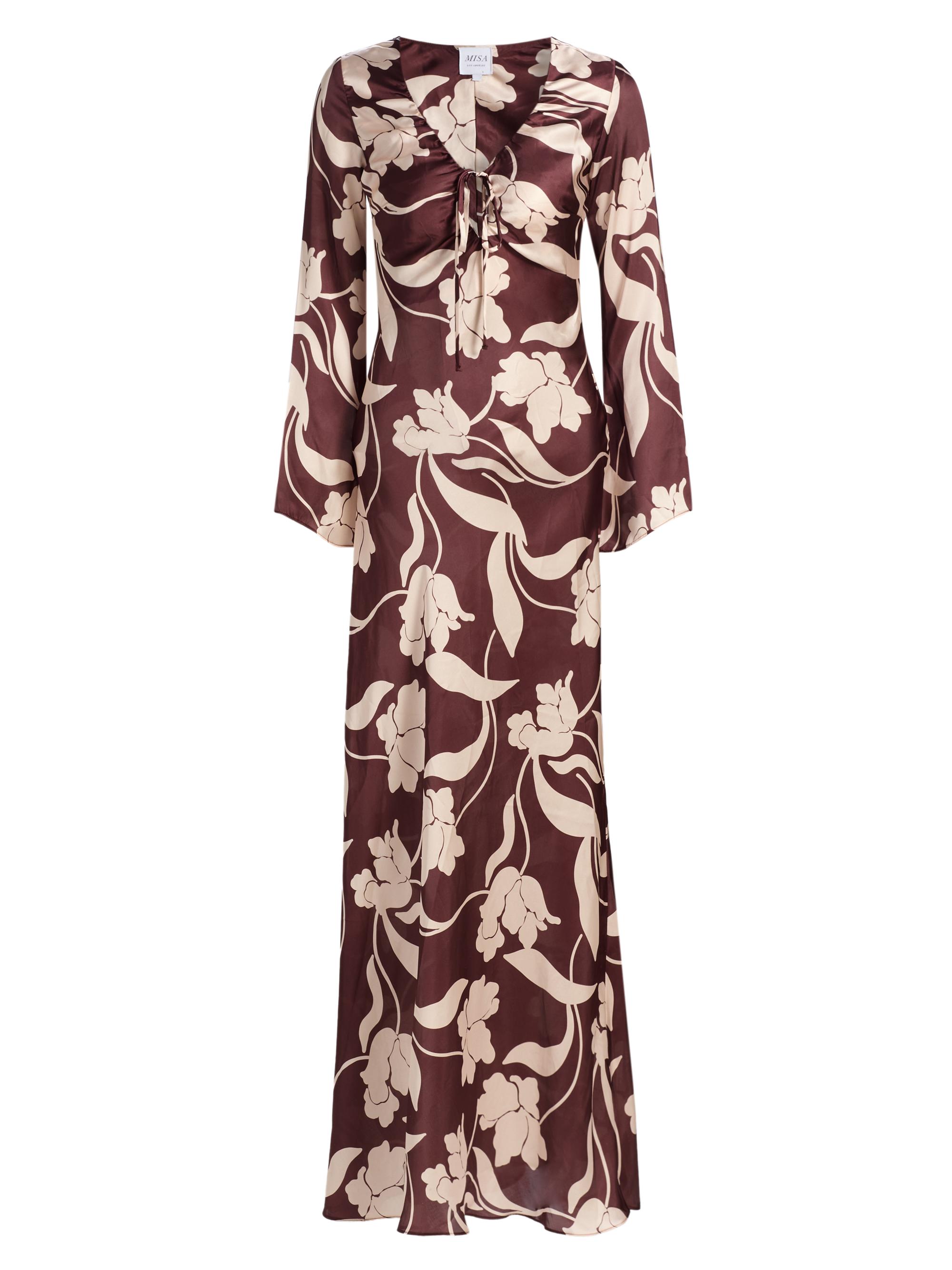 Misa Los Angeles Women's Karla Floral Maxi Dress - Chocolate Flora