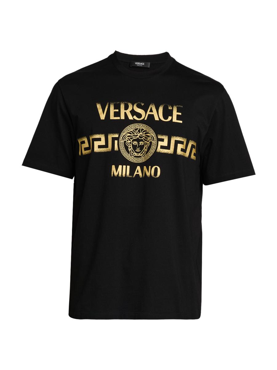 Versace Faded Greca Logo Cotton T-Shirt | Saks Fifth Avenue