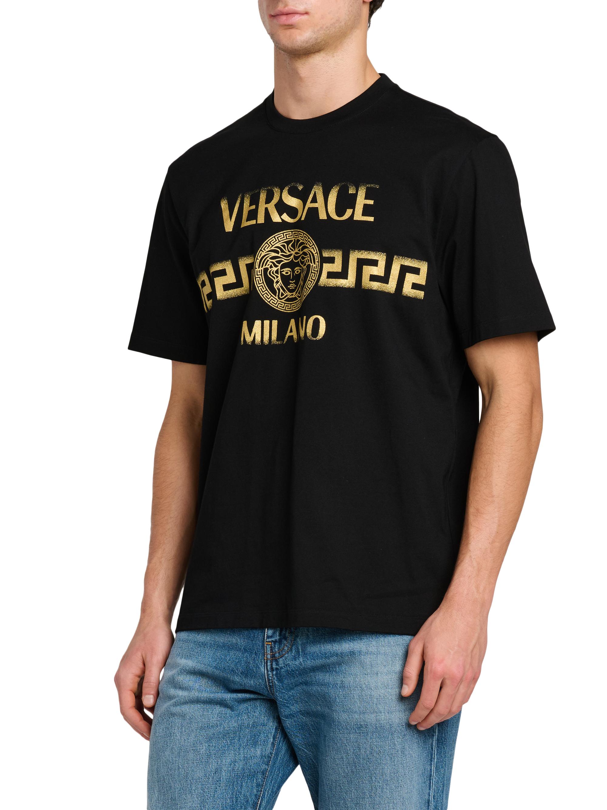 Versace Faded Greca Logo Cotton T-Shirt | Saks Fifth Avenue