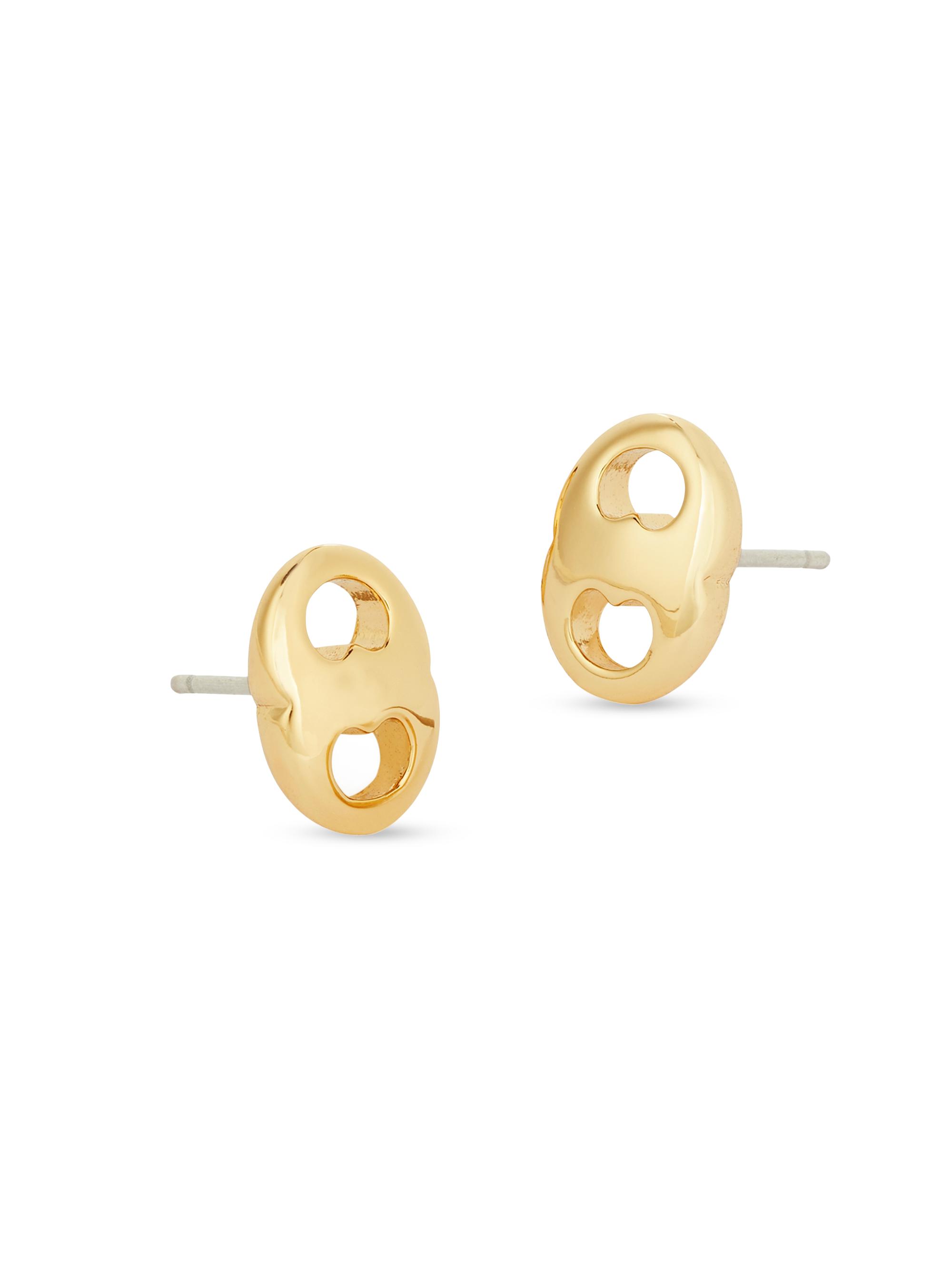 Tory Burch Women's Gemini Silvertone Stud Earrings - Light Brass