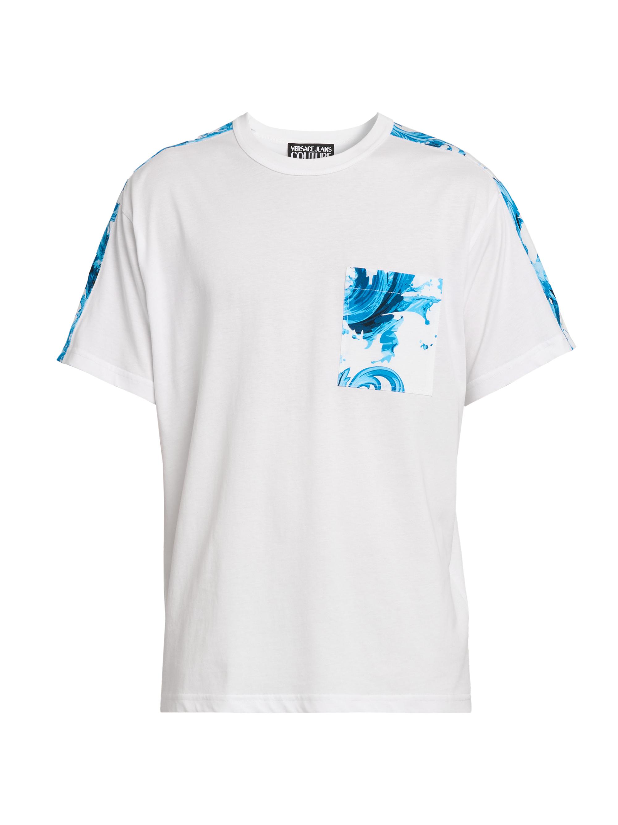 Versace Jeans Couture Men's Filigree Cotton Crewneck T-Shirt - White