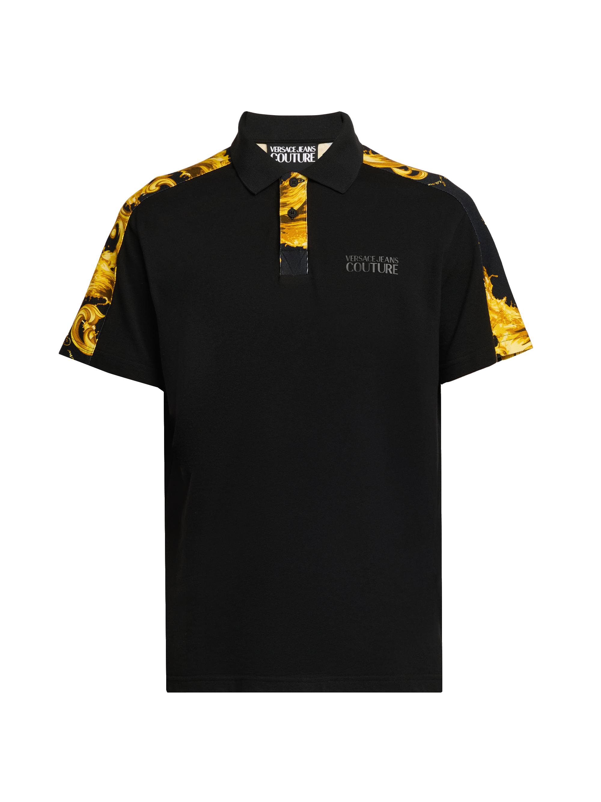 Versace Jeans Couture Logo Trim Half-Zip Polo Shirt | Saks Fifth