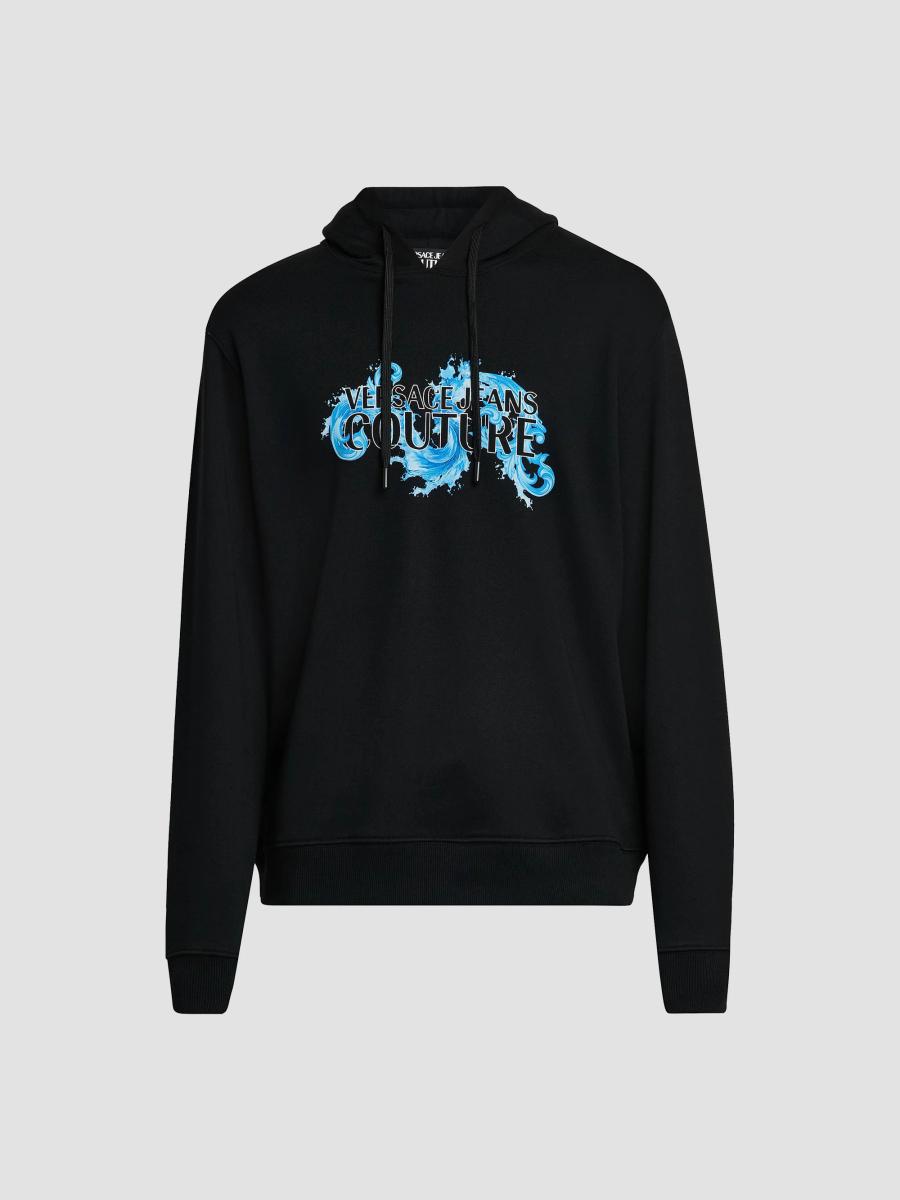 Versace Jeans Couture Logo Stretch-Cotton Hoodie | Saks Fifth Avenue
