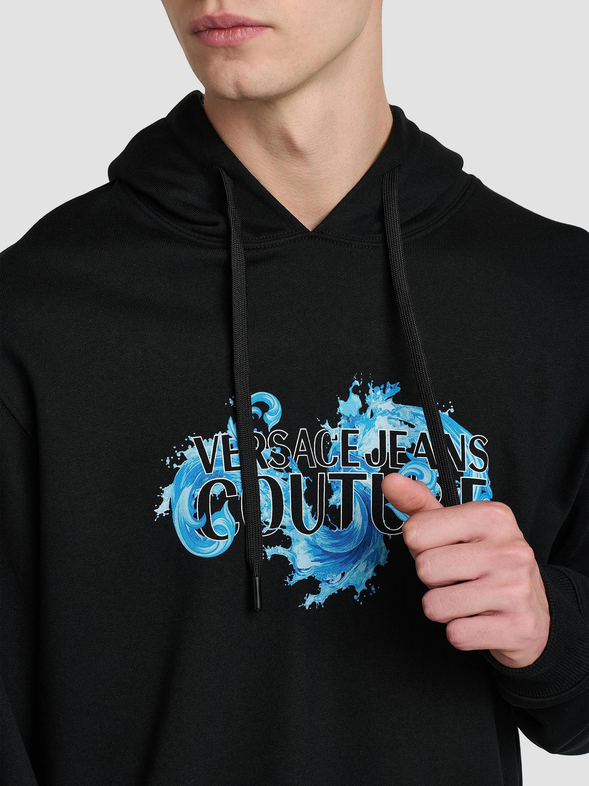 Versace Jeans Couture Logo Stretch-Cotton Hoodie | Saks Fifth Avenue