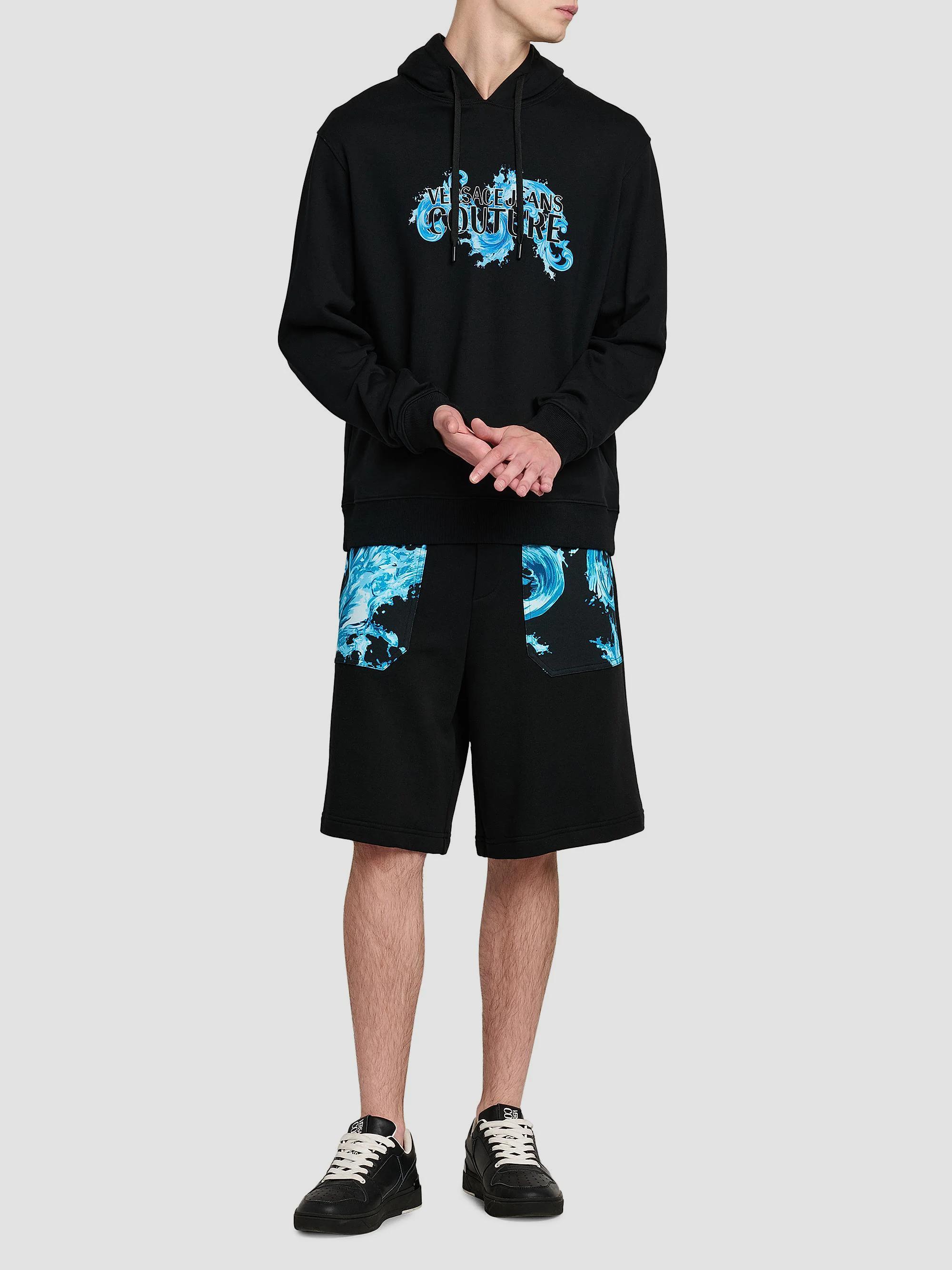 Versace Jeans Couture Logo Stretch-Cotton Hoodie | Saks Fifth Avenue