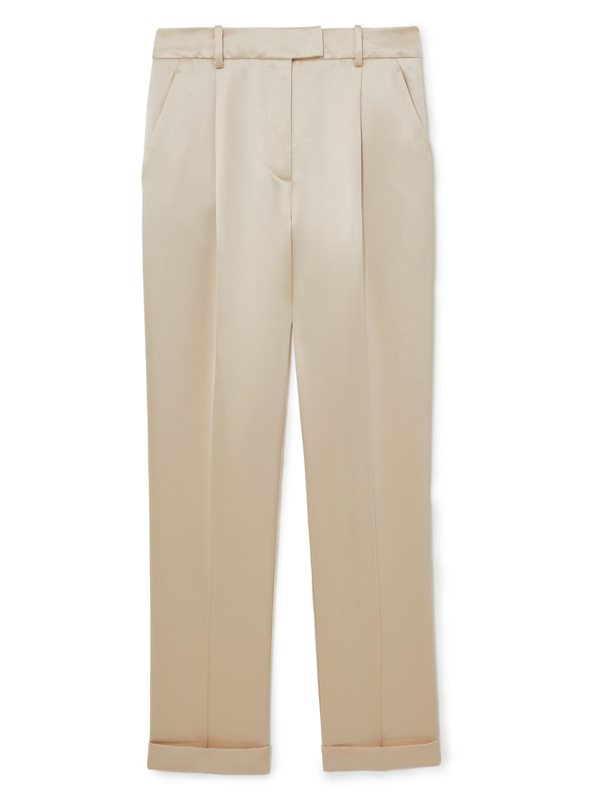 Reiss Women's Celia Pleated-Front Satin Trousers