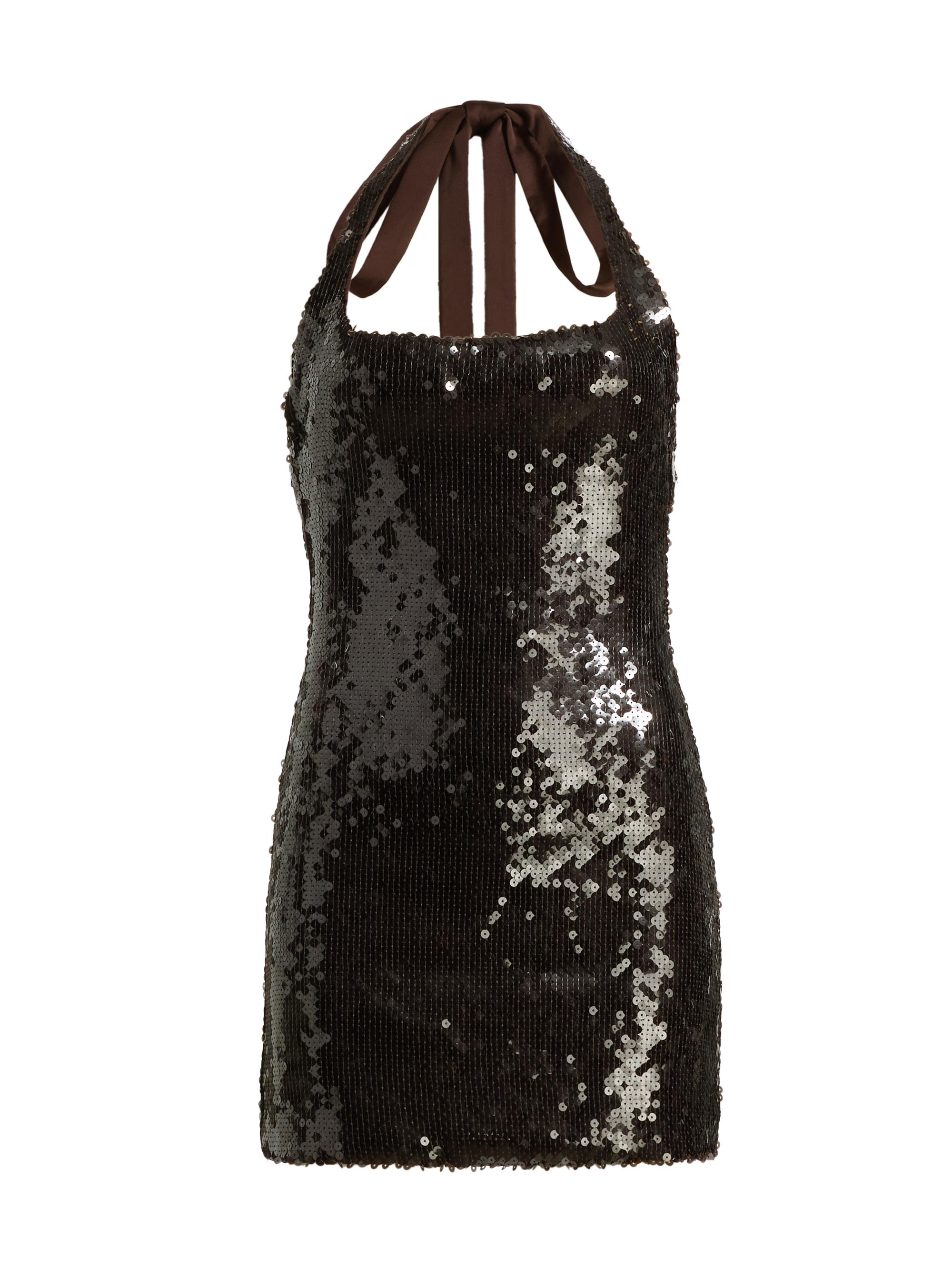 strapless open back dress Glitter Sleeveless Splitfront Evening Party Maxi Dress Wedding Party Dress main image 1