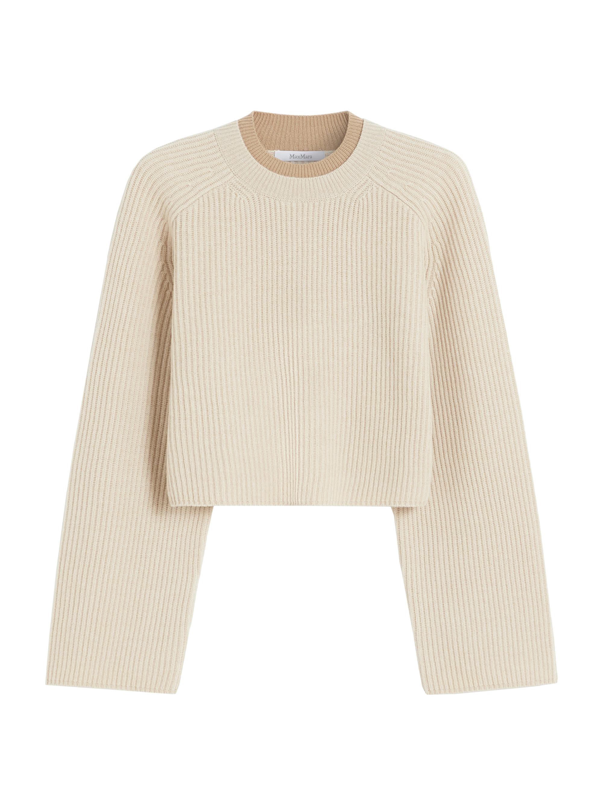 Max Mara Women's Fisherman's Rib Knit Wool and Cashmere Jumper - Beige Camel
