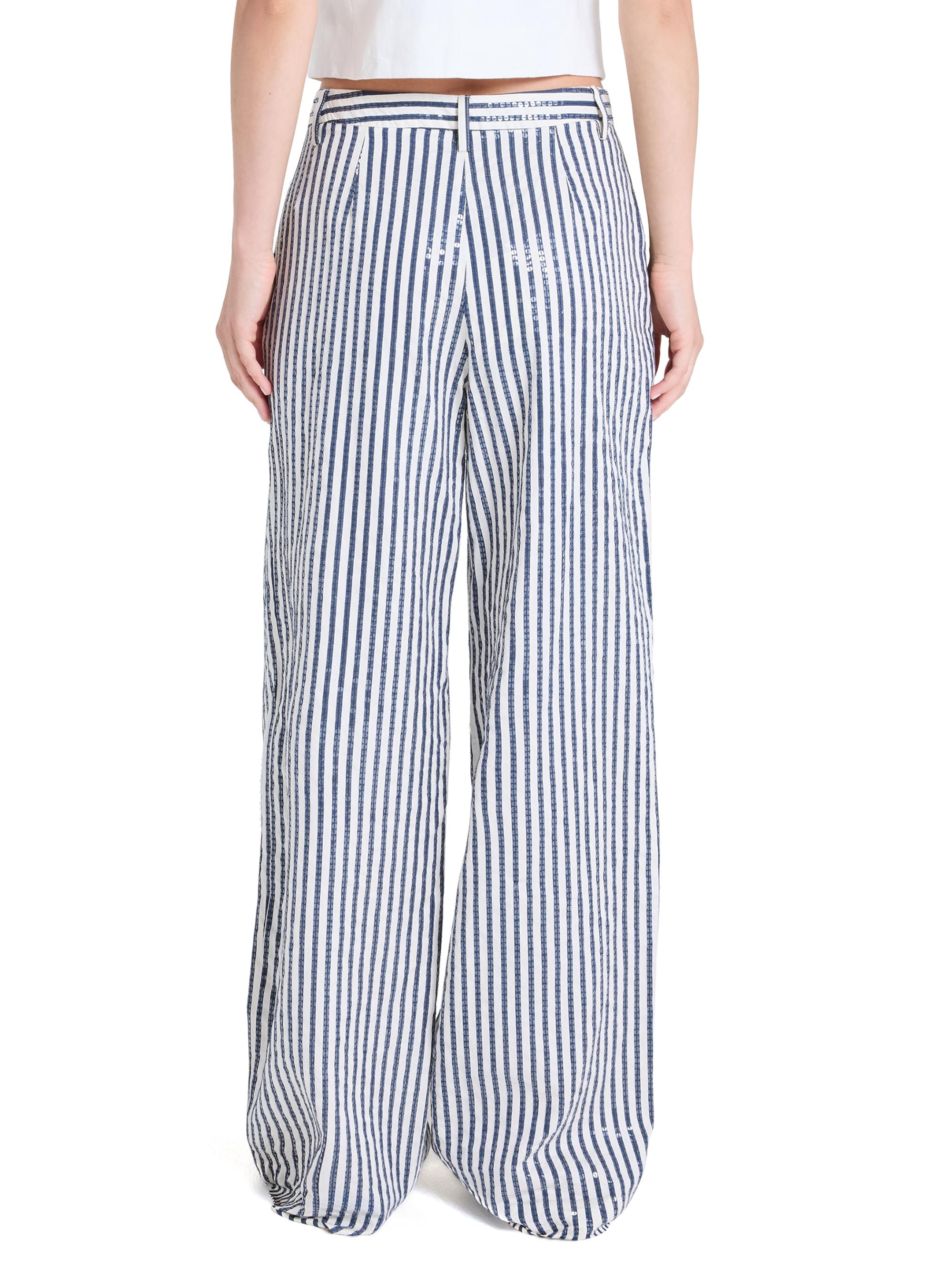Sulli Striped Sequin Trousers