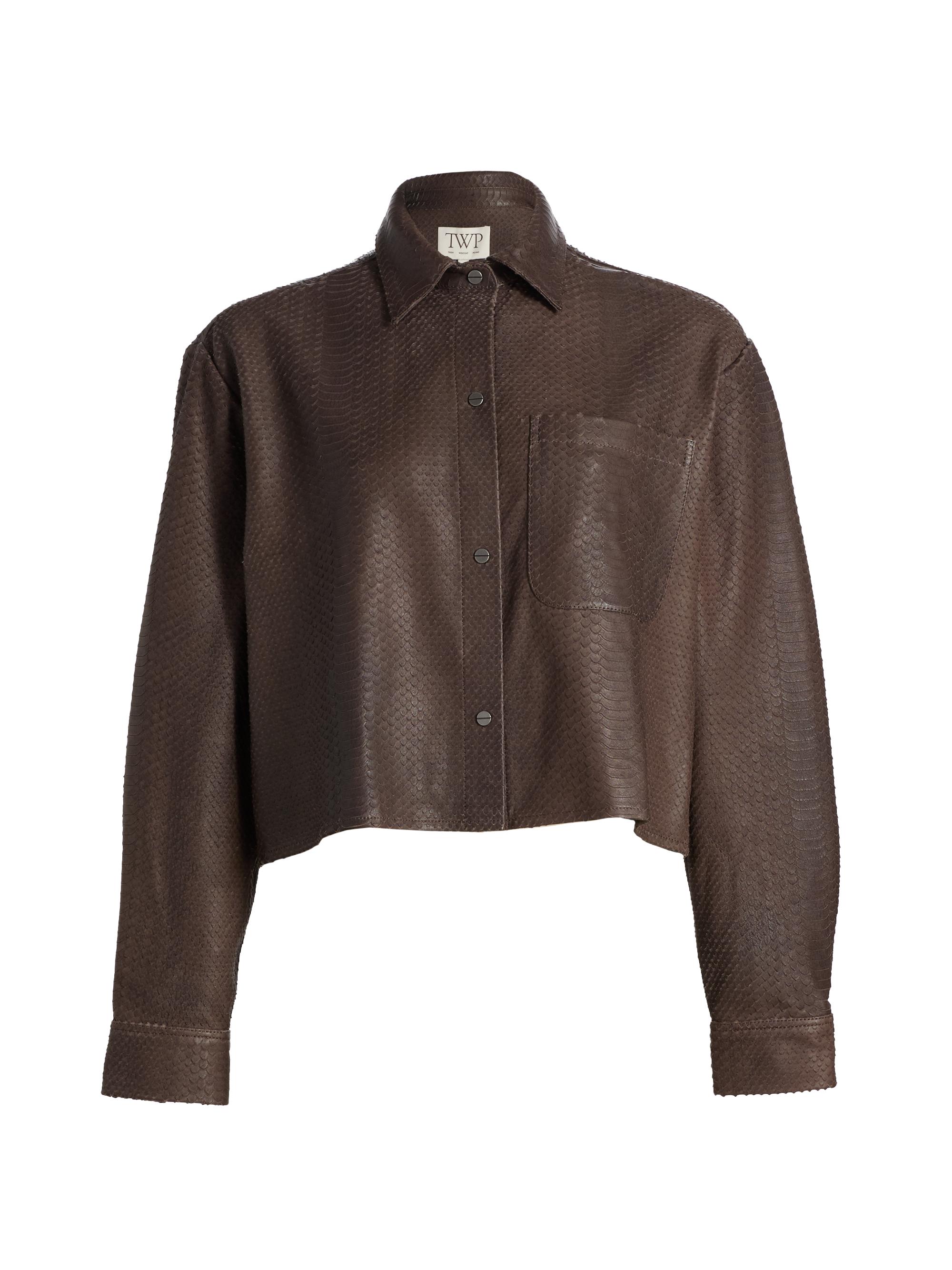 TWP Women's Little Big Joe Leather Jacket - Dark Chocolate