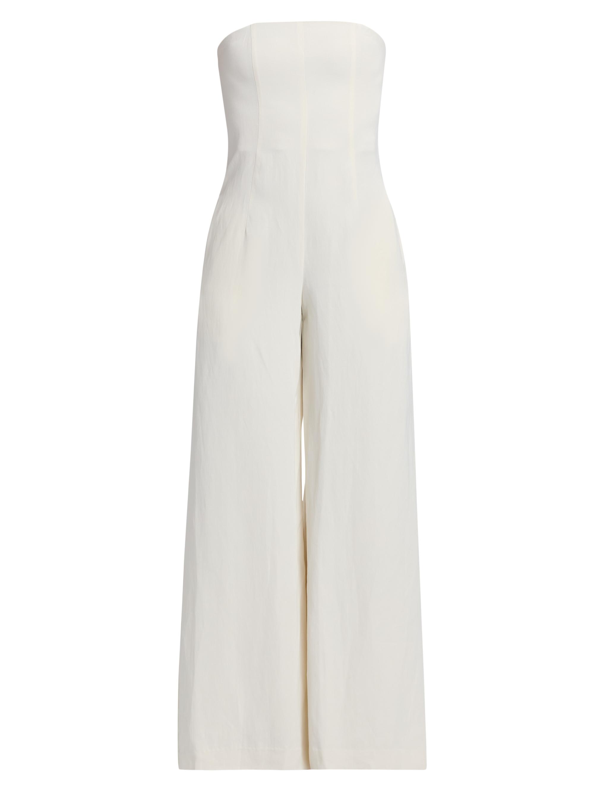 Amsale Crepe Wide-Leg Jumpsuit | Saks Fifth Avenue