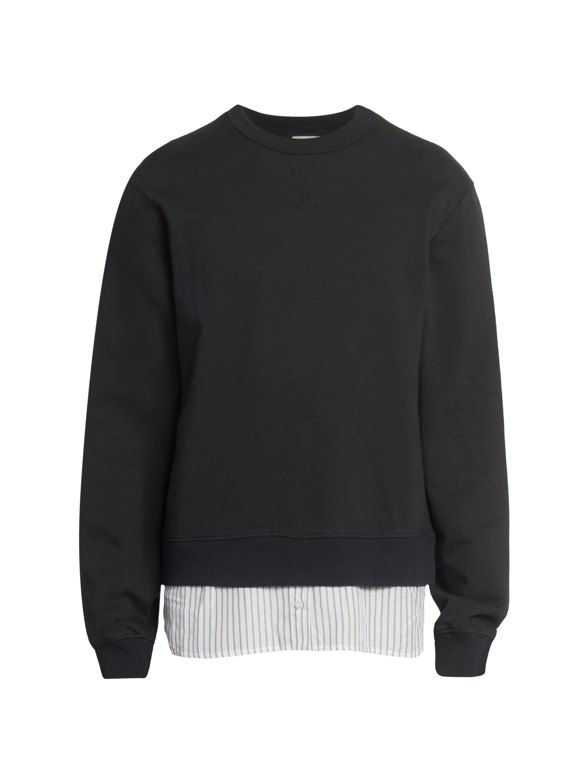 Officine Générale Men's Darius Cotton Sweatshirt - Black White