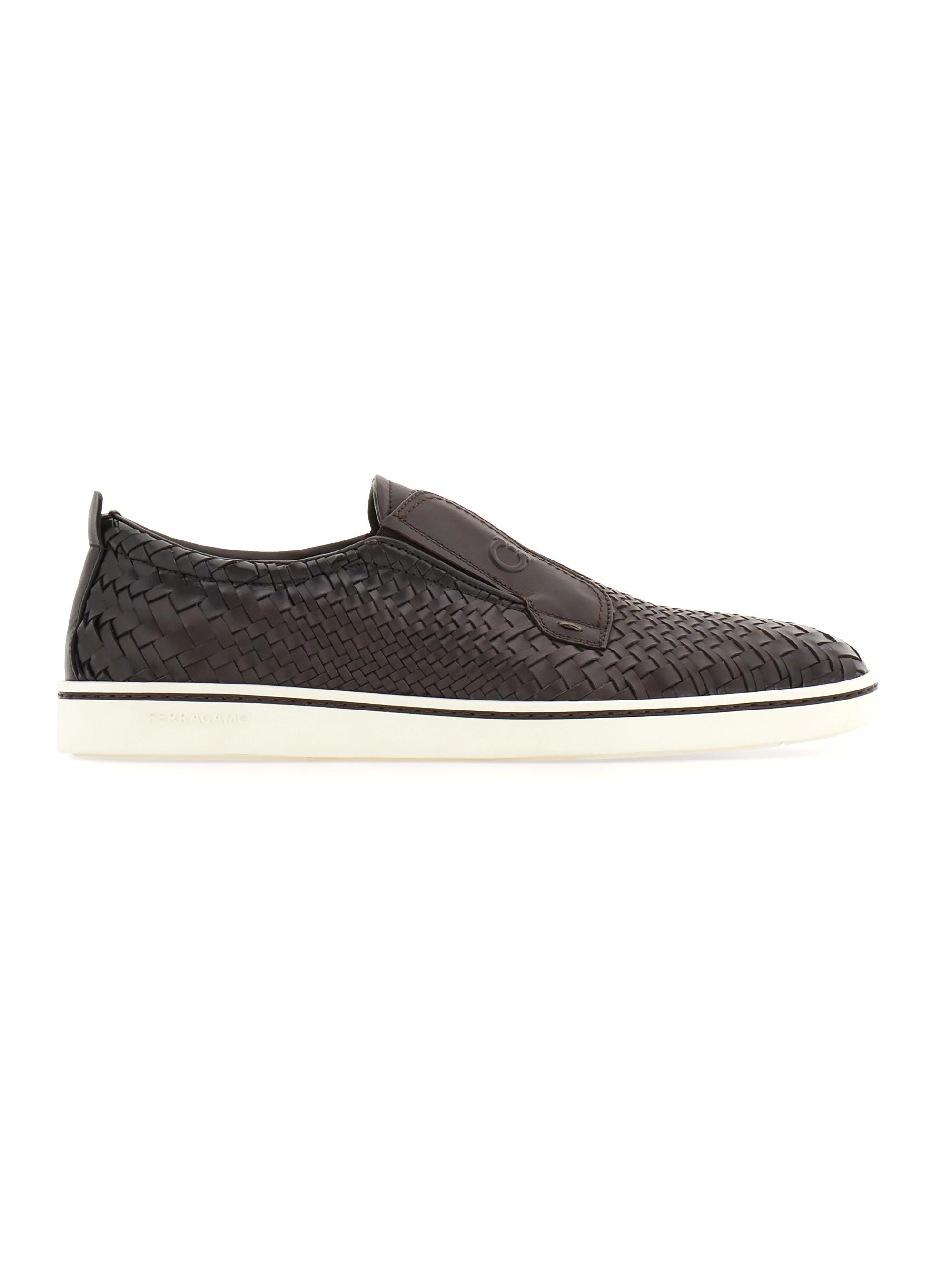 FERRAGAMO Mixed-Media Sneakers | Saks Fifth Avenue
