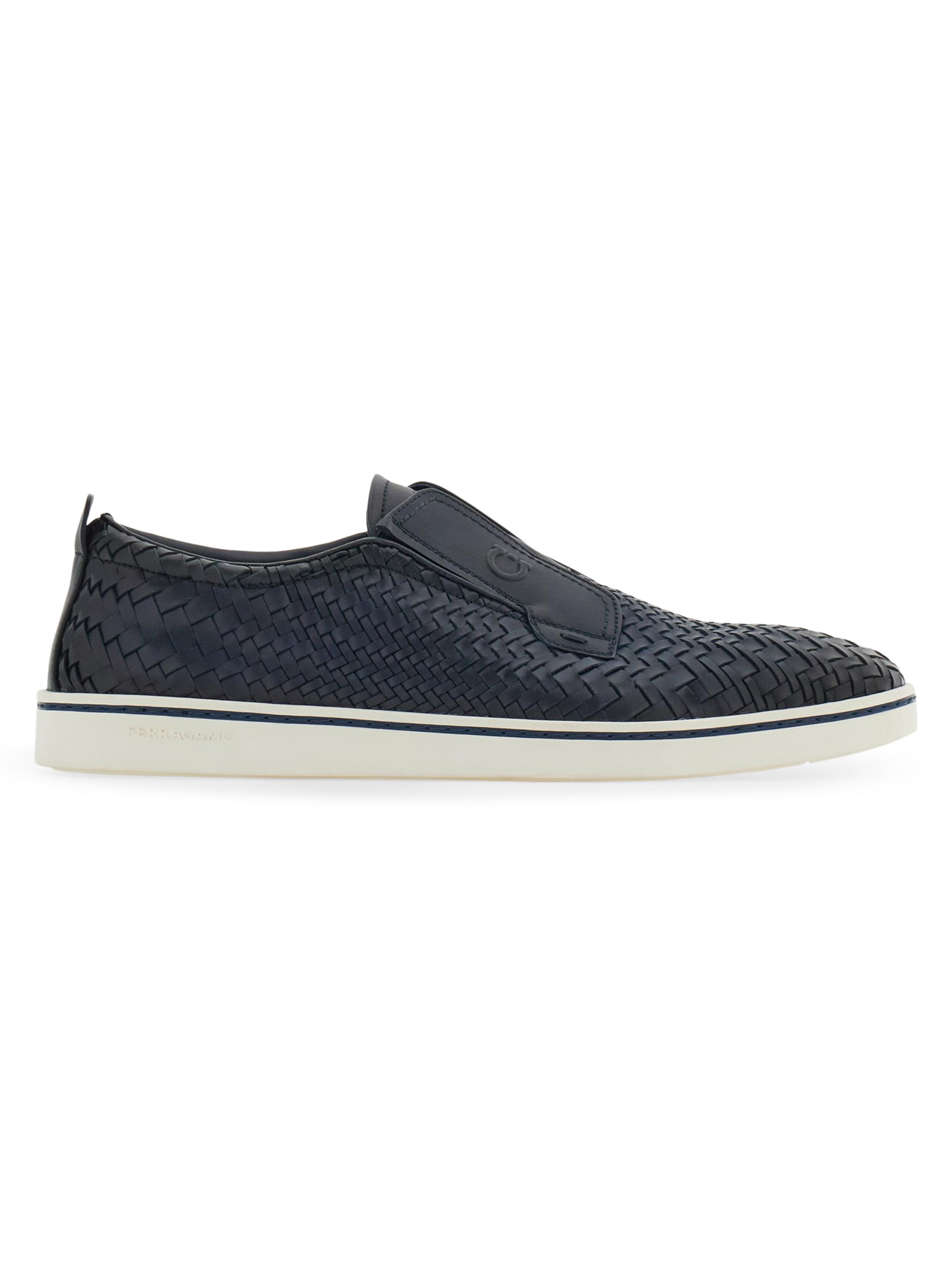 ZEGNA Cotton Linen and Leather Triple Stitch Sneakers | Saks Fifth