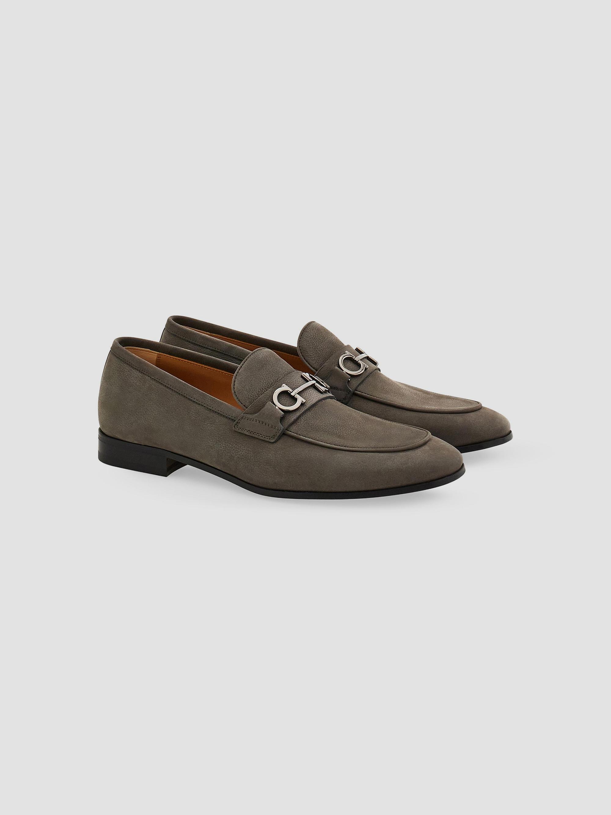 FERRAGAMO Balty Suede Gancini Loafers | Saks Fifth Avenue display picture 2