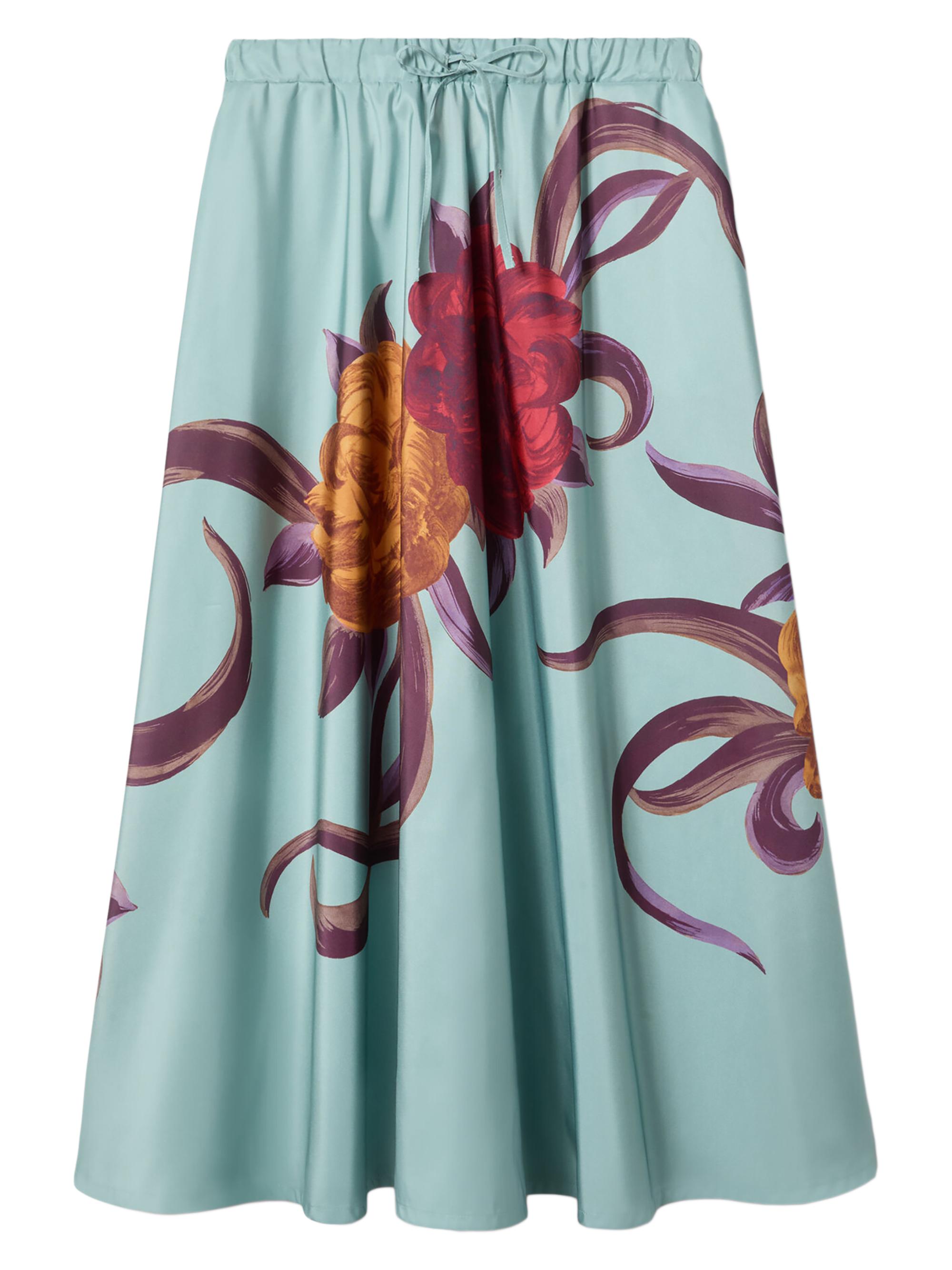 La DoubleJ Women's Drawstring Skirt Placée - Peony Placee Light Blue