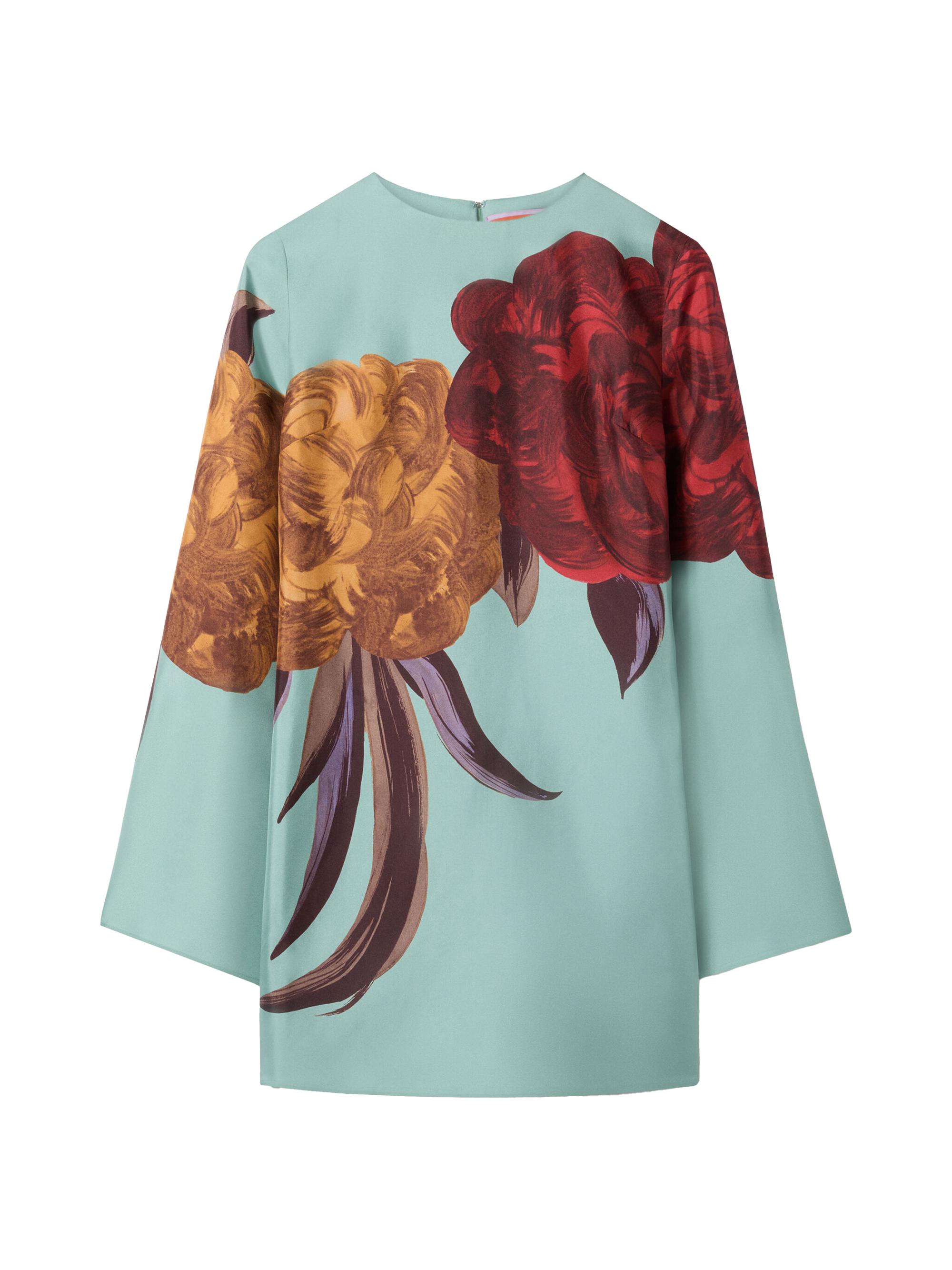 La DoubleJ Women's Mini Supremes Swing Dress Placée - Peony Placee Light Blue