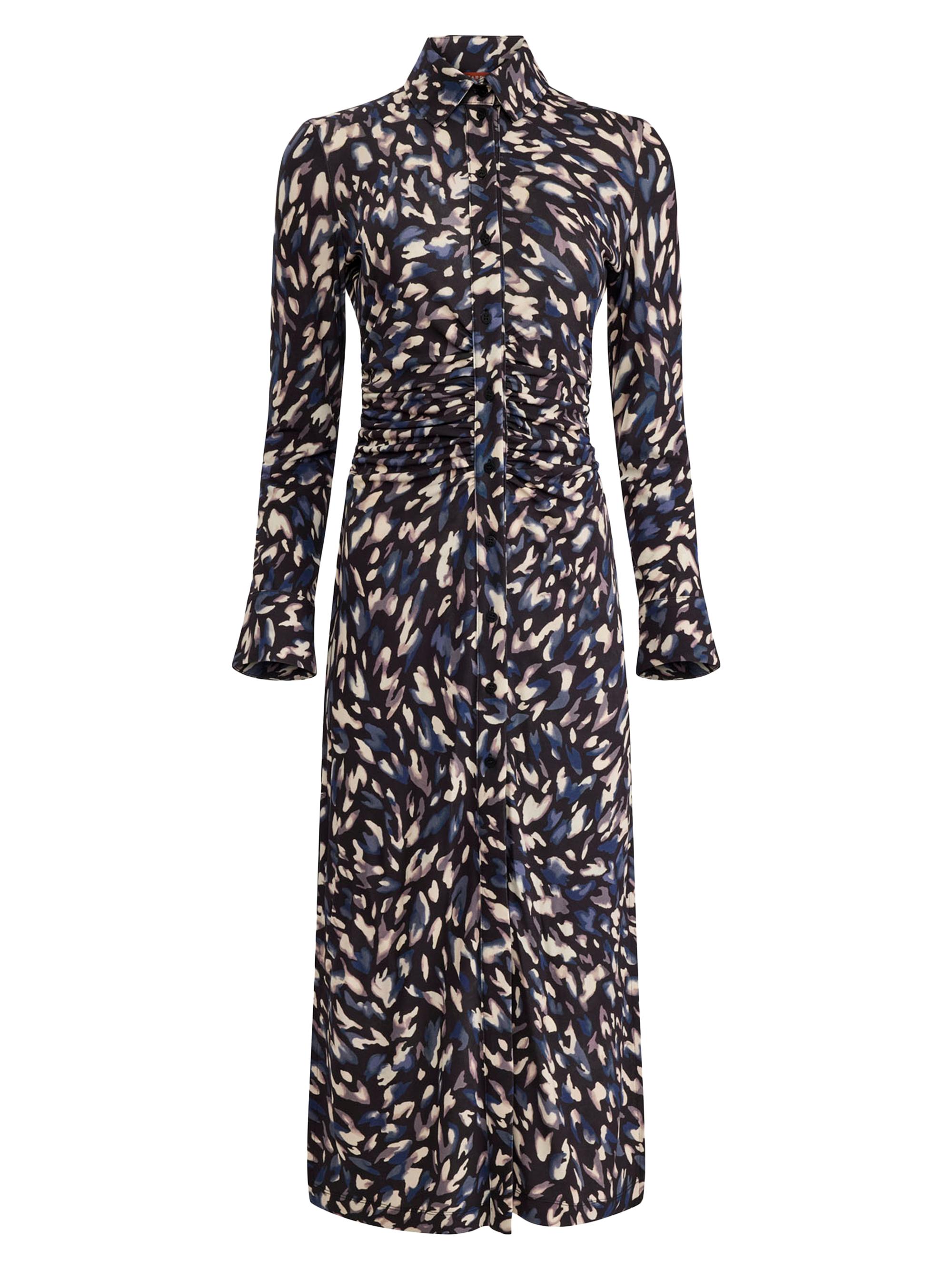 Altuzarra Women's Claudia Animal Print Ruched Shirtdress - Black Animal
