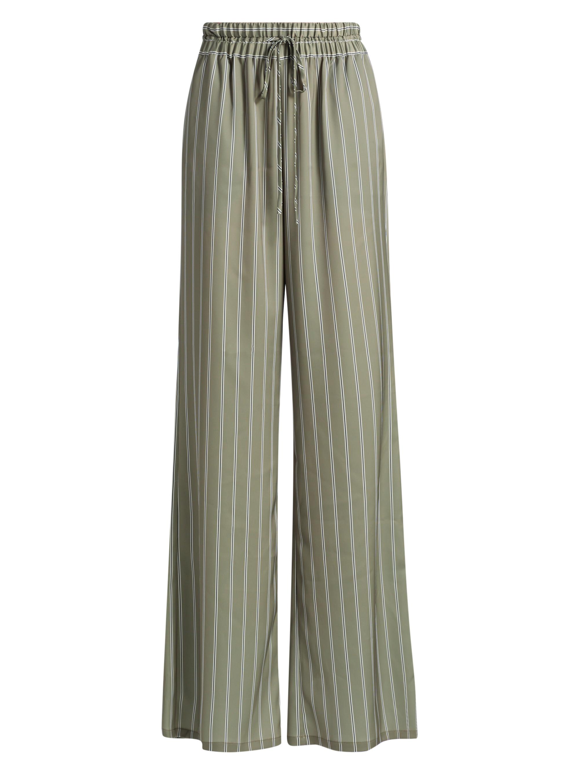 Ramy Brook Women's Sylvie Striped Wide-Leg Pants - Safari Green Seaside
