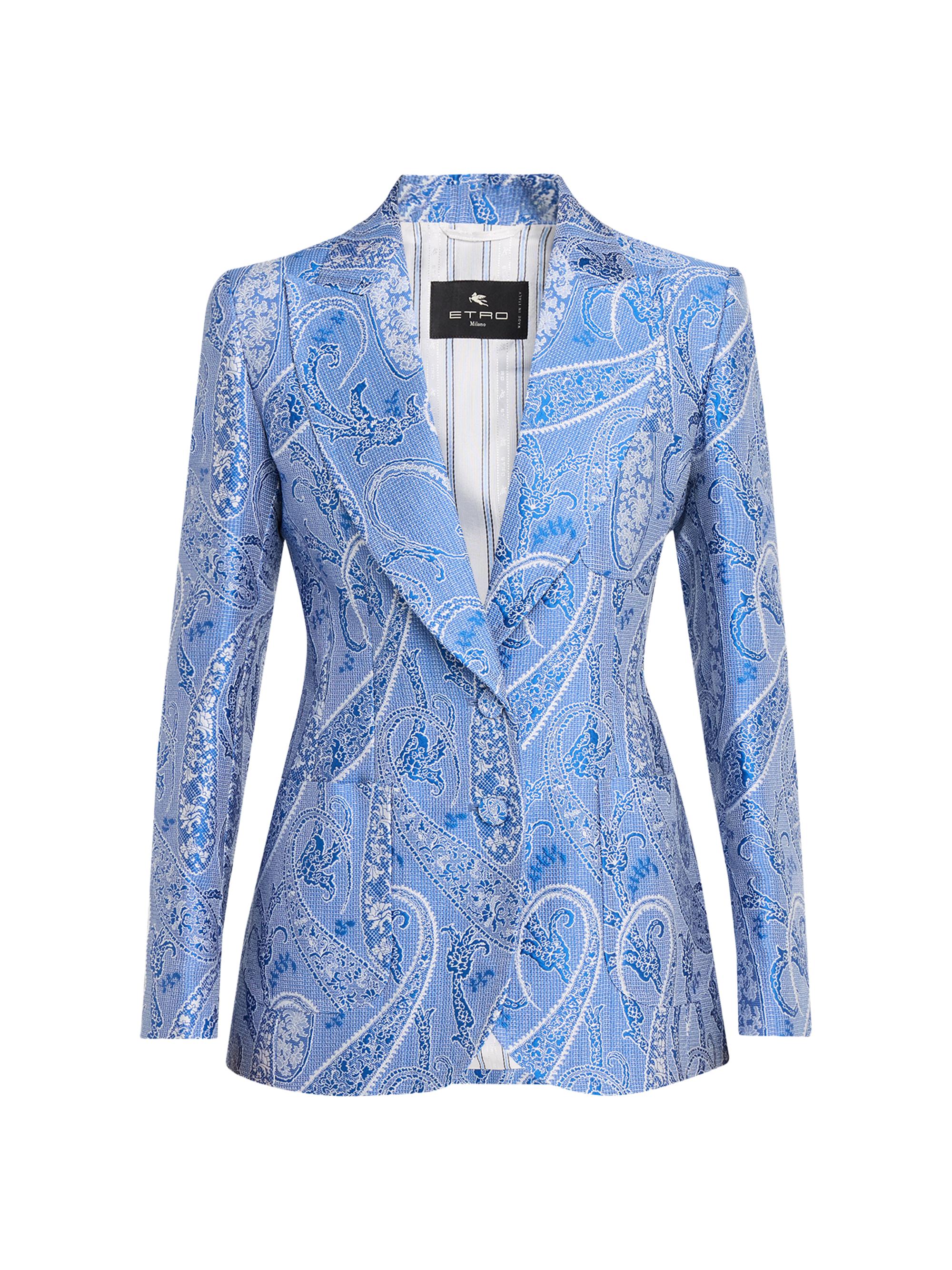 Etro Women's Paisley Single-Breasted Blazer - Multicolor Blue