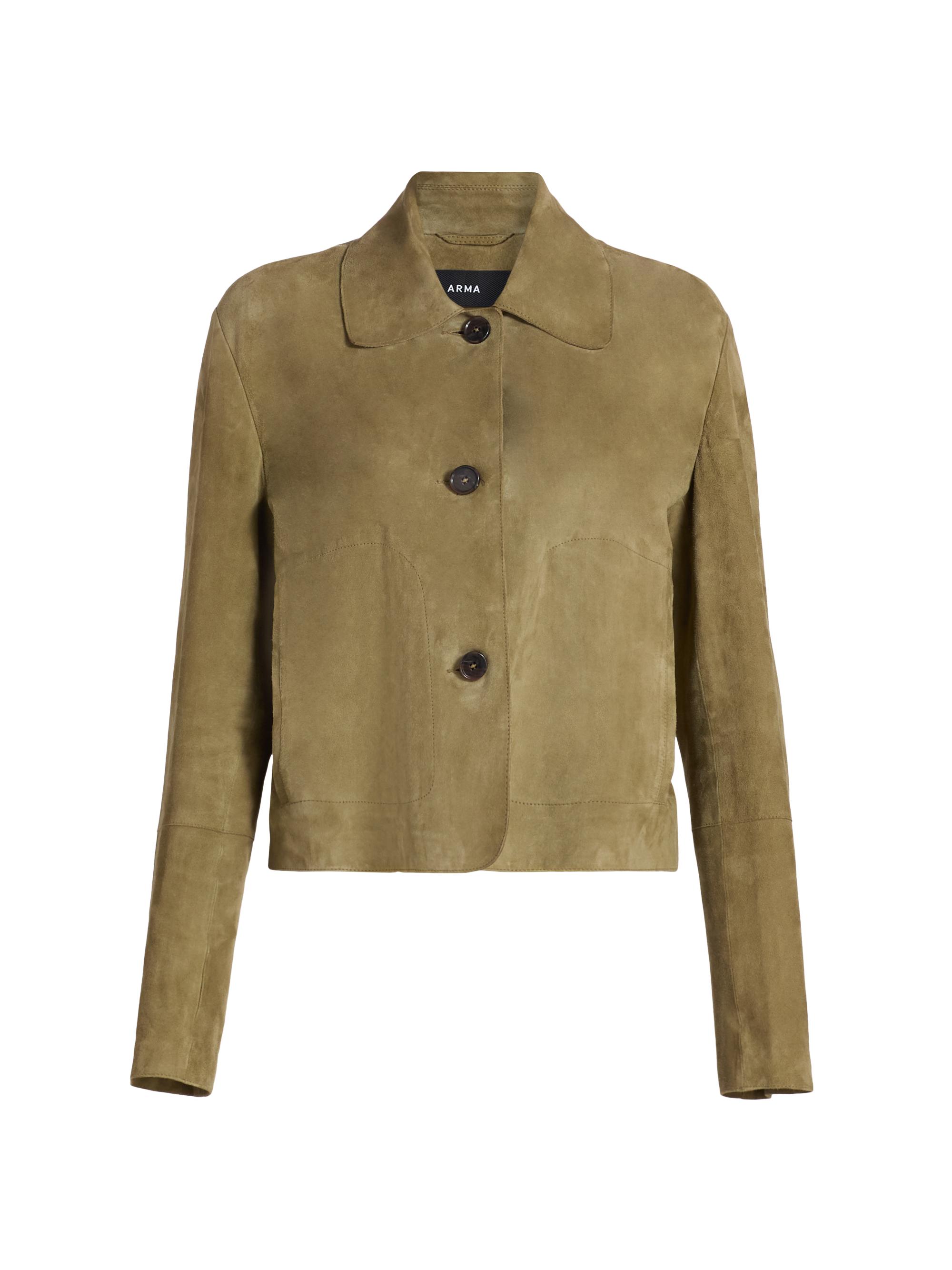 Arma Women's Emy Suede Cropped Jacket - Herb Green