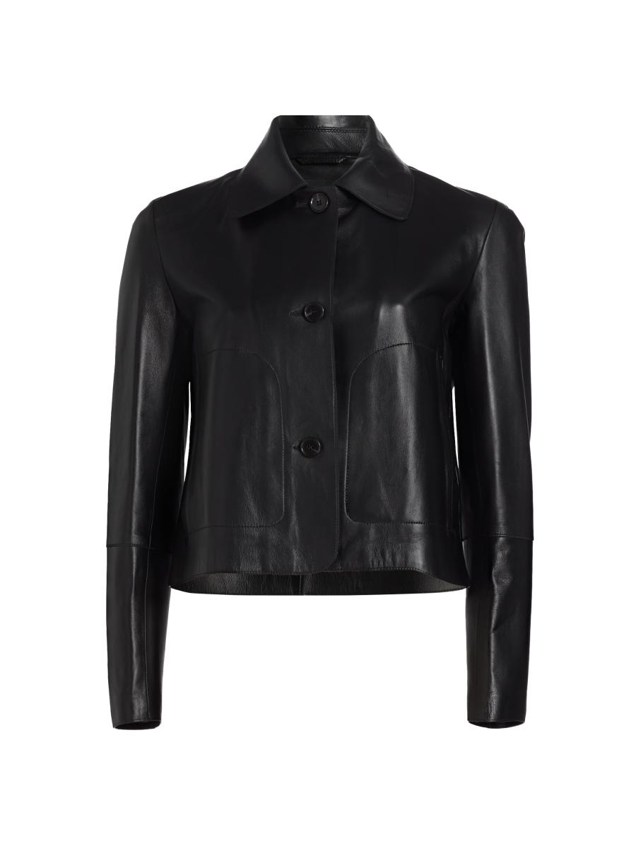 Arma Women's Emy Leather Cropped Jacket In Black