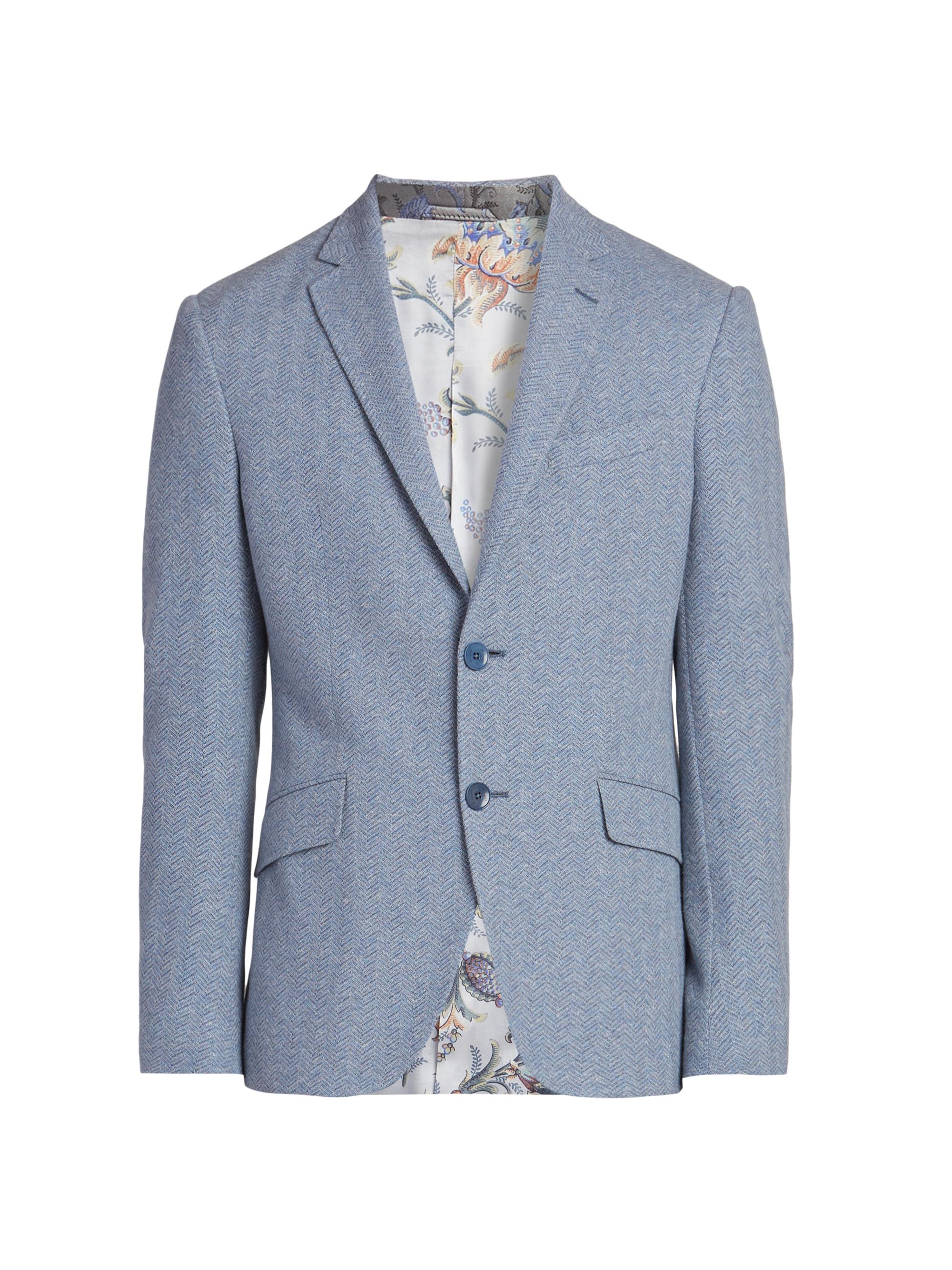 Etro Men's Chevron Single-Breasted Sport Jacket - Azzurro