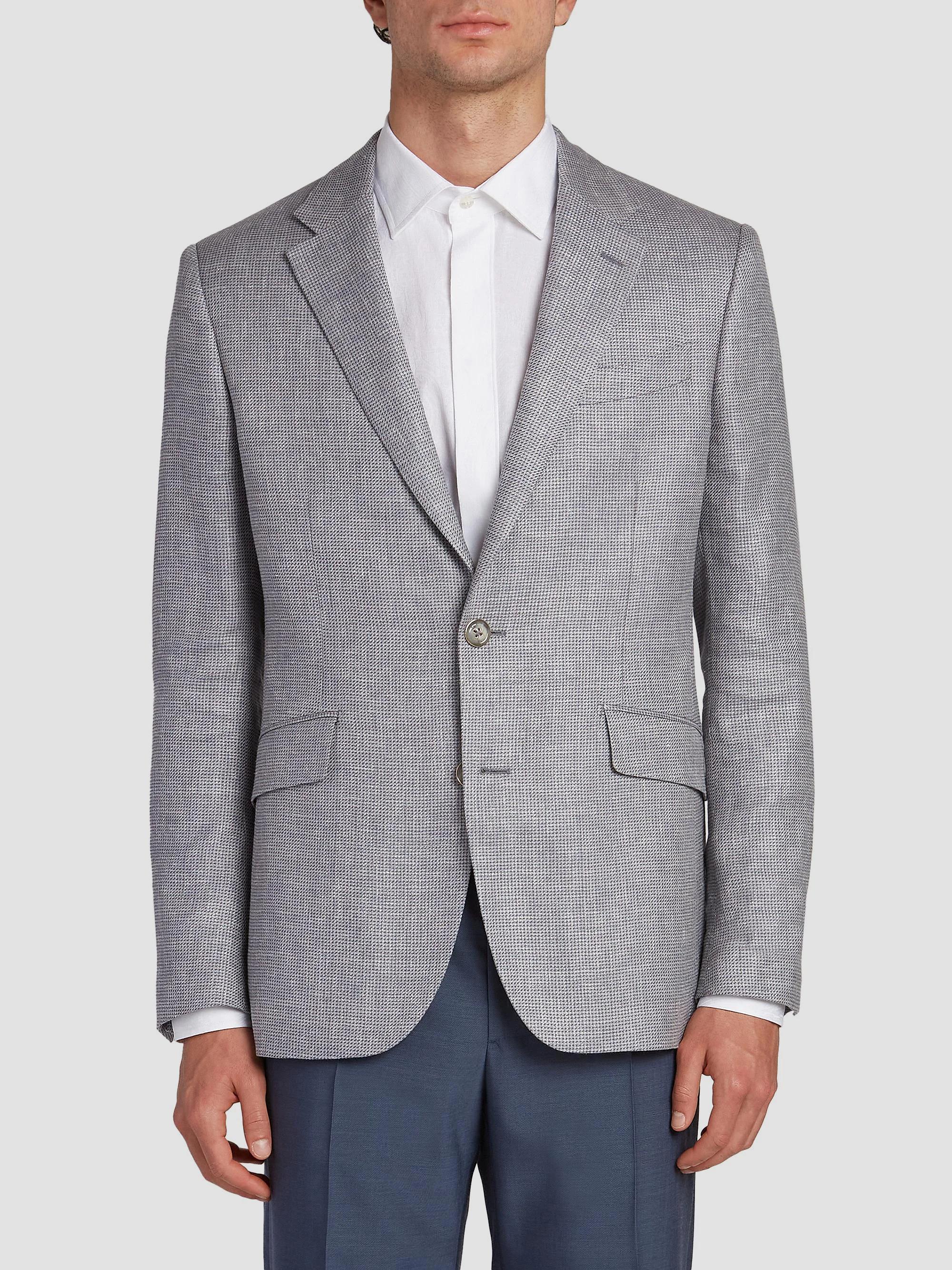 Etro Mini Check Linen-Wool Sport Jacket | Saks Fifth Avenue
