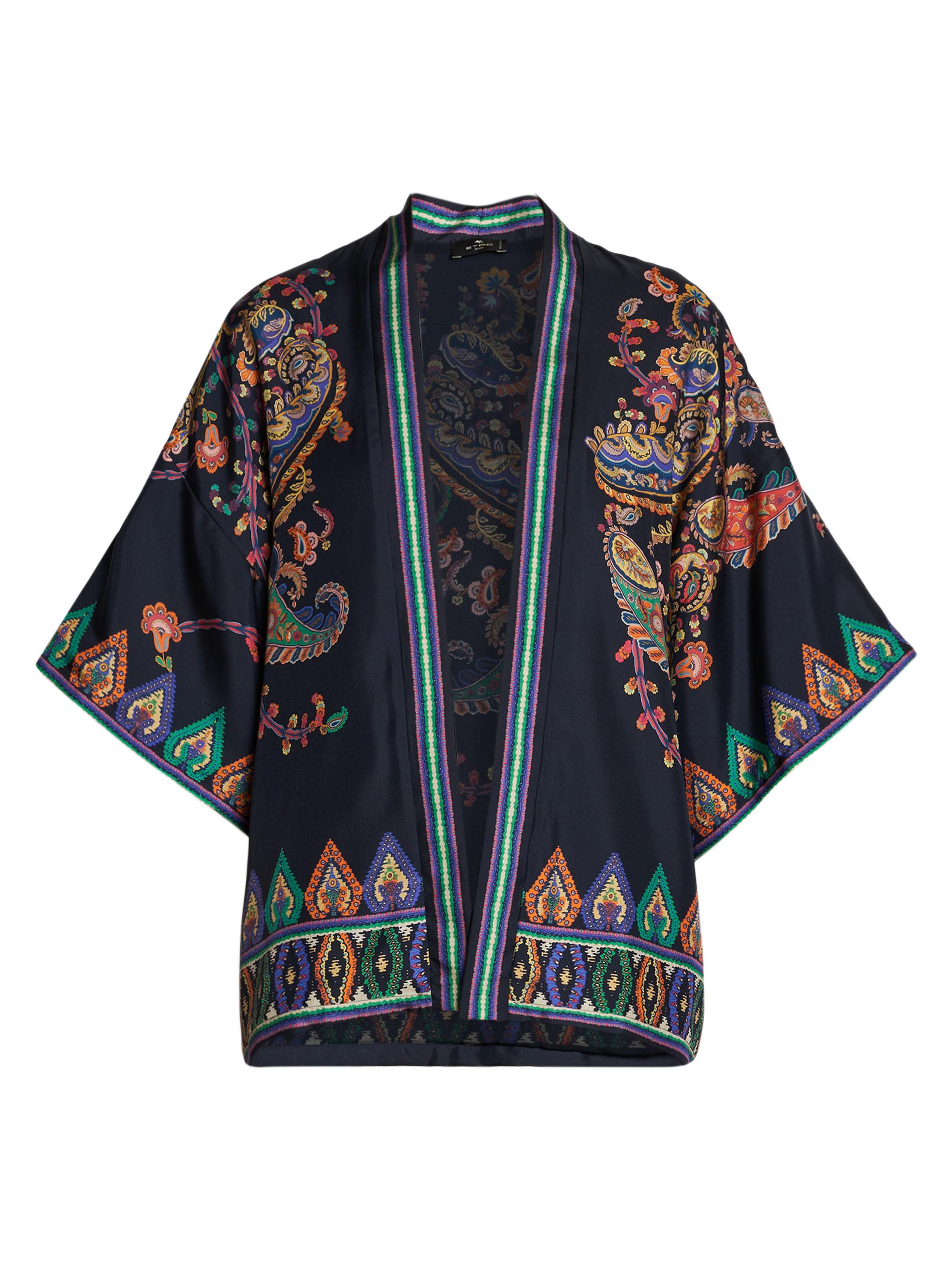 Etro Women's Kesa Paisley Stretch Cotton Jacket - Printed Blue Base