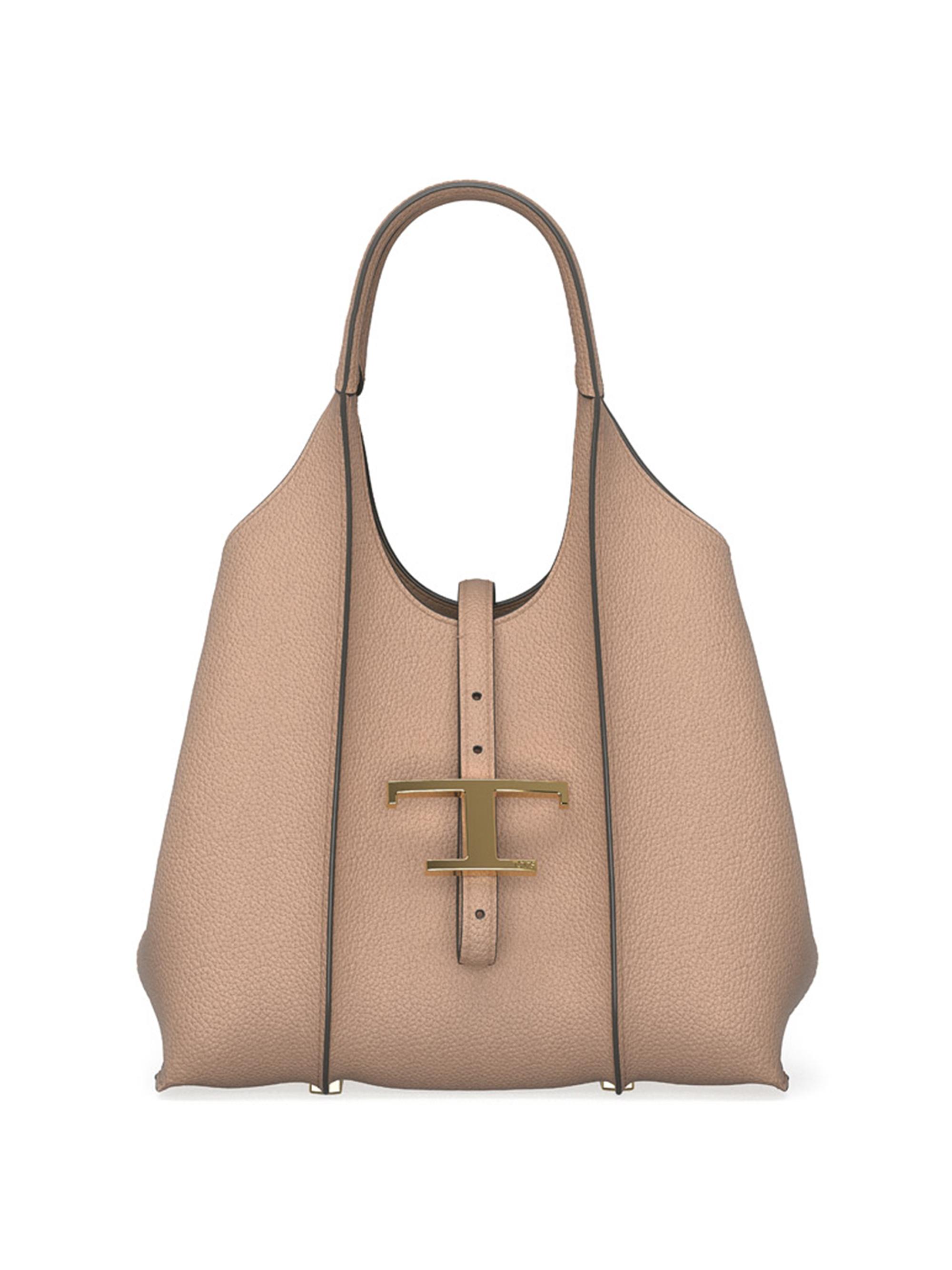 Tod's Women's Mini T Timeless Leather Shopper Tote Bag - Ginger Snap