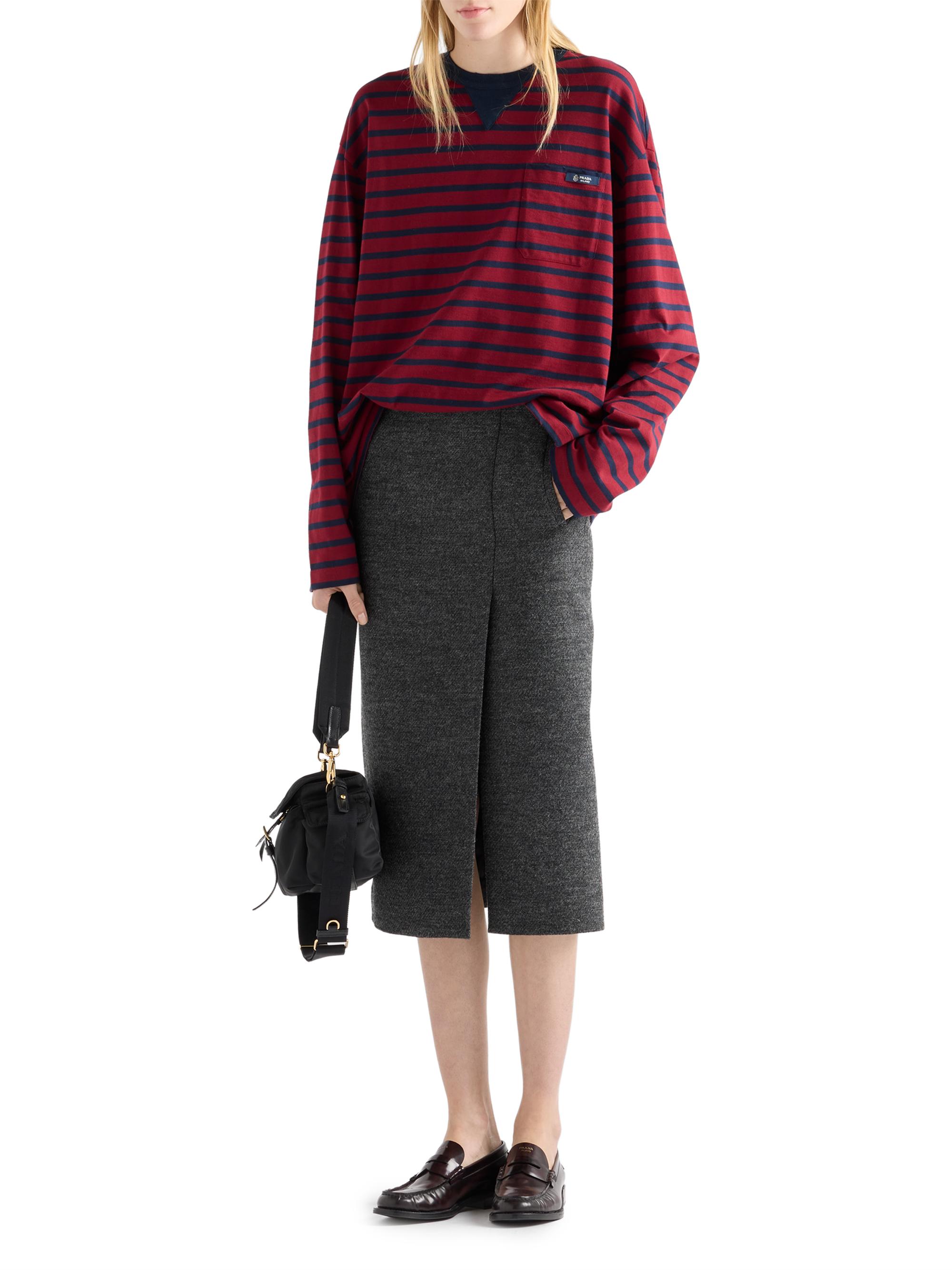 Prada Long-Sleeved Striped Jersey T-Shirt | Saks Fifth Avenue
