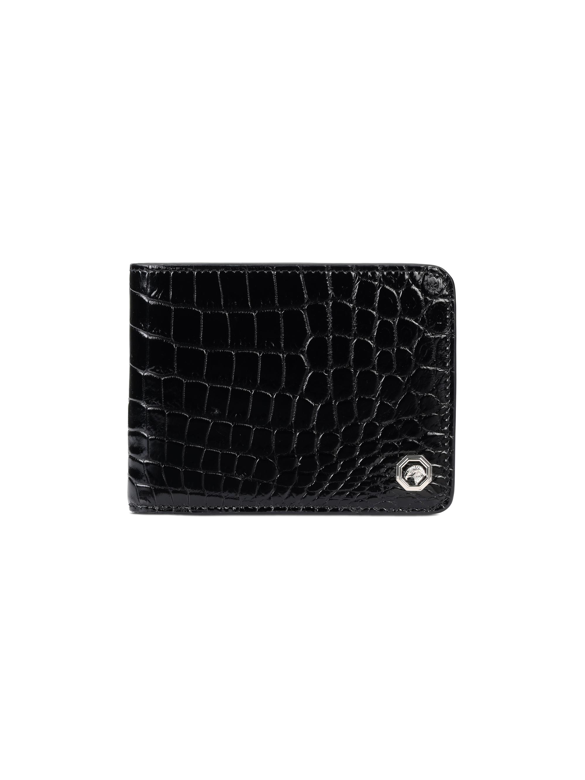 Stefano Ricci Men's Polished Bifold Wallet - Black