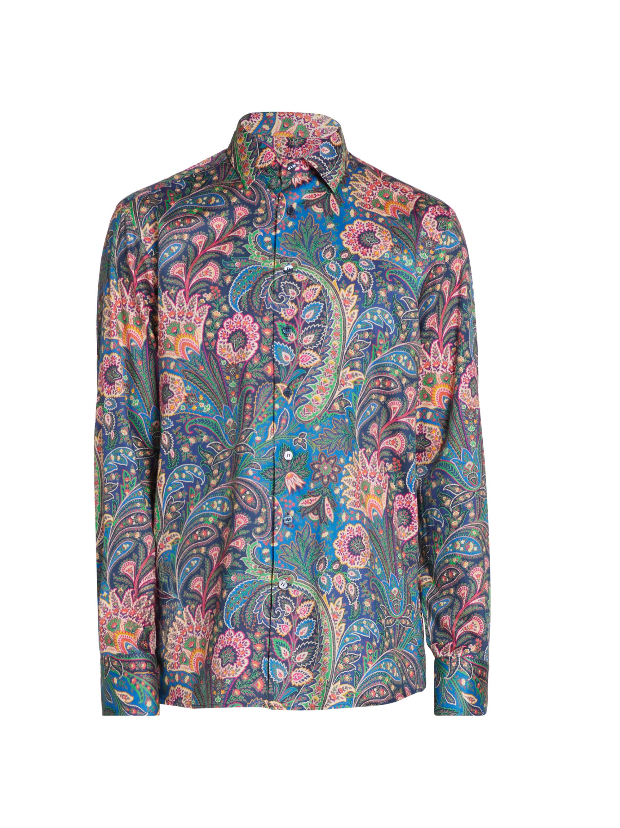 Acne Studios Setar Torn Scribble Printed Linen Shirt | Saks Fifth