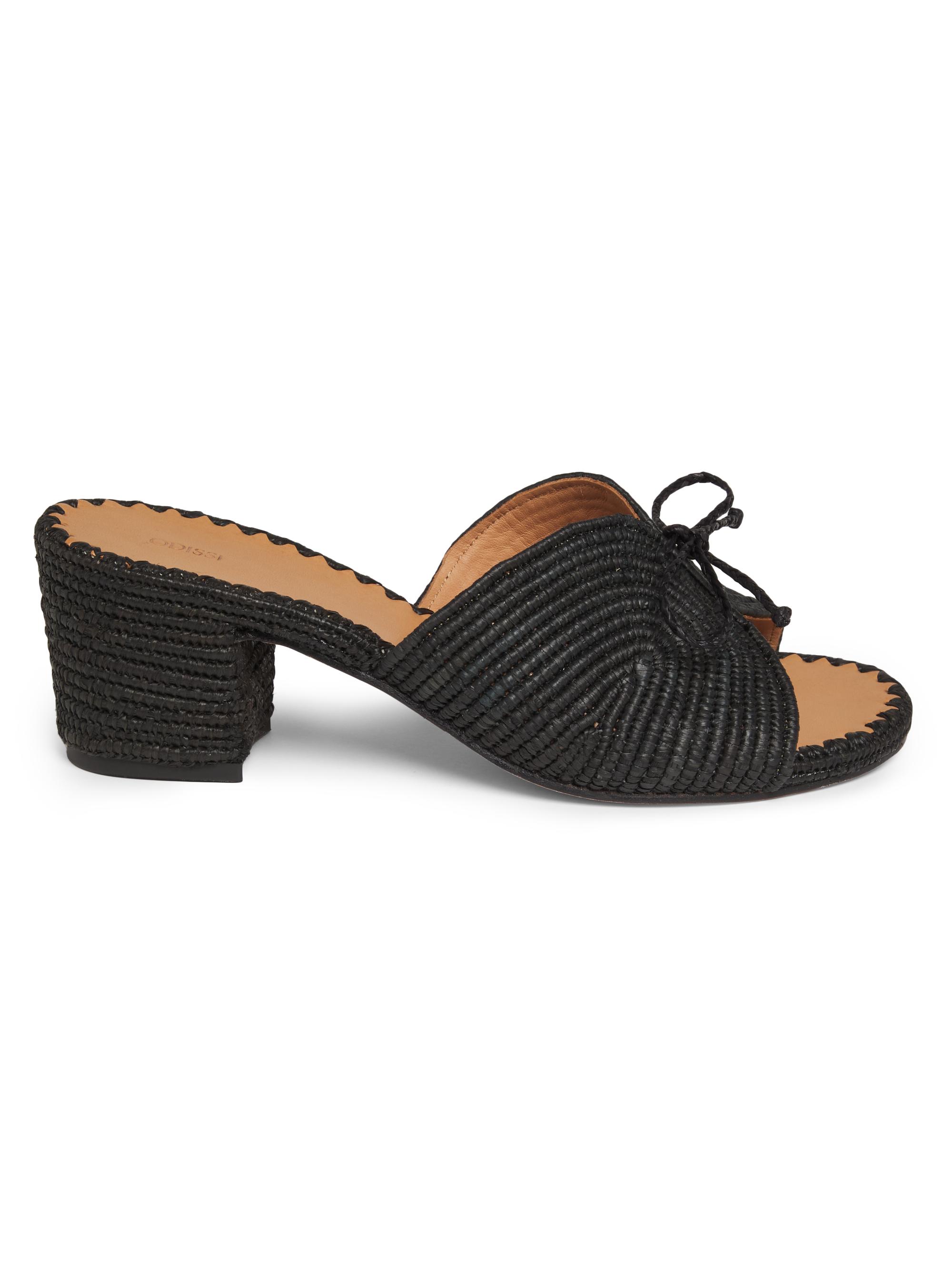 Odissì Women's Odett 45MM Bow-Detailed Woven Mules - Black | Thumbnail 7