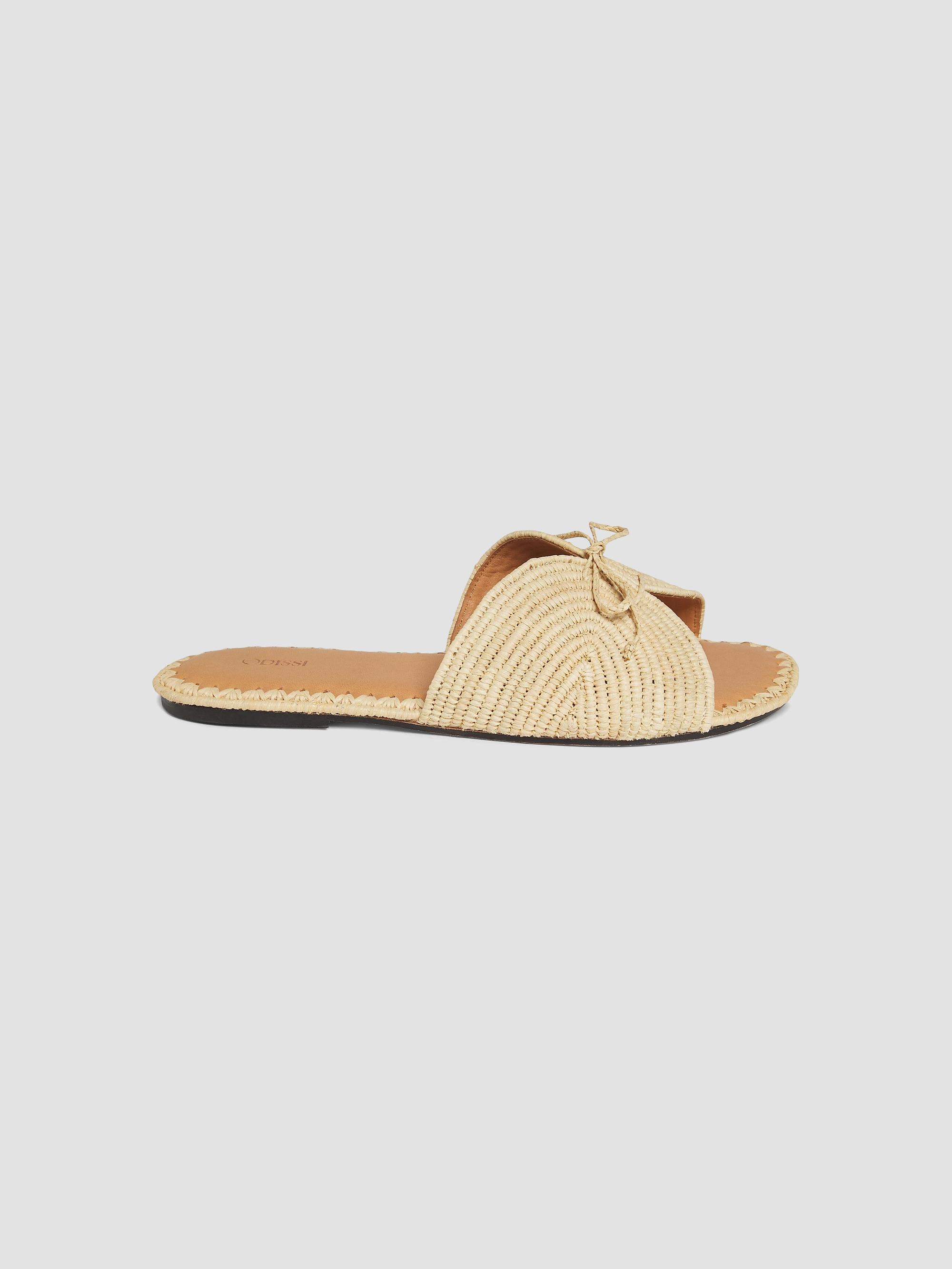 Odissì Women's Lipa Bow-Detailed Woven Sandals - Natural | Thumbnail 7