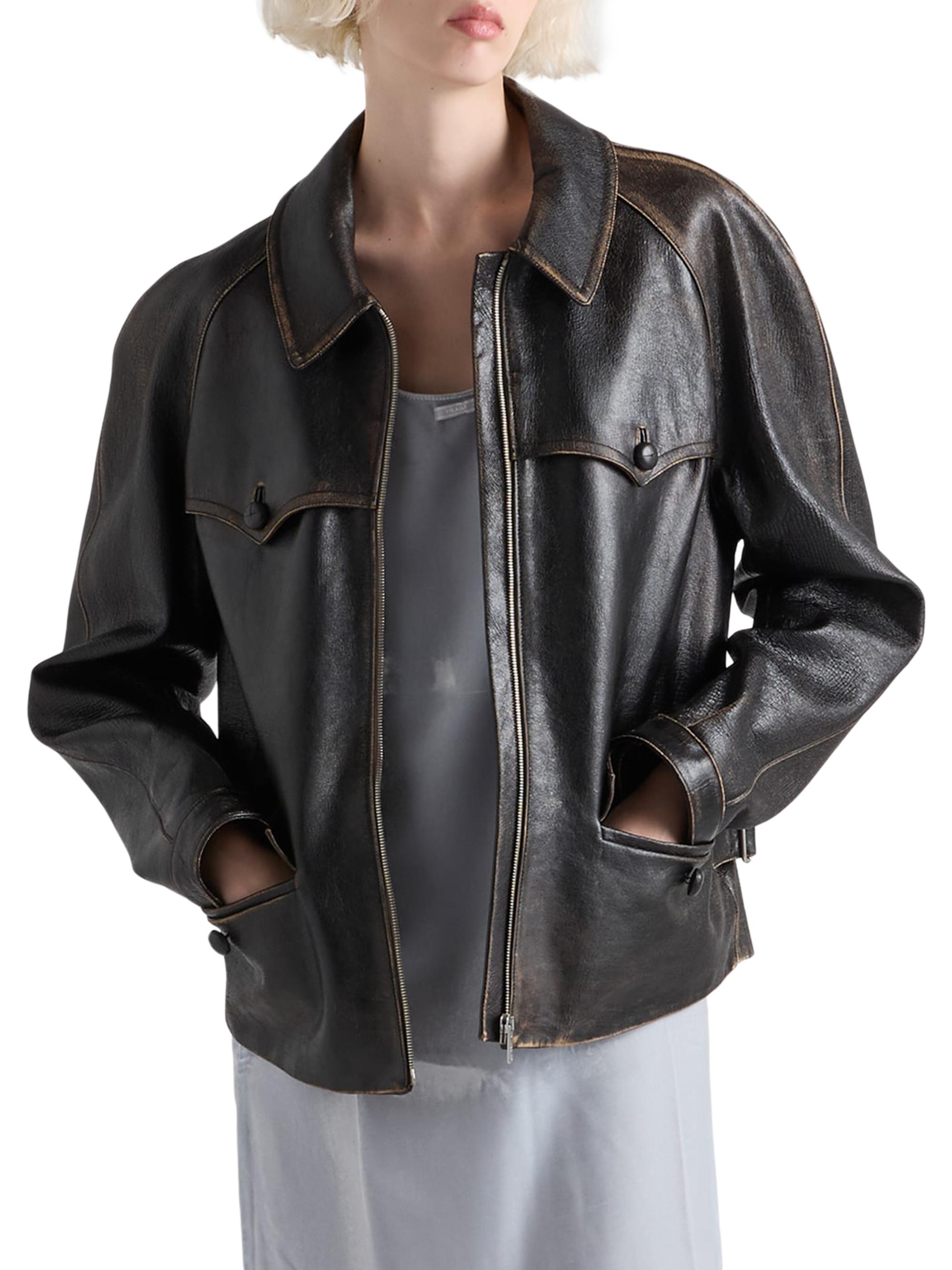Prada Leather Jacket | Saks Fifth Avenue