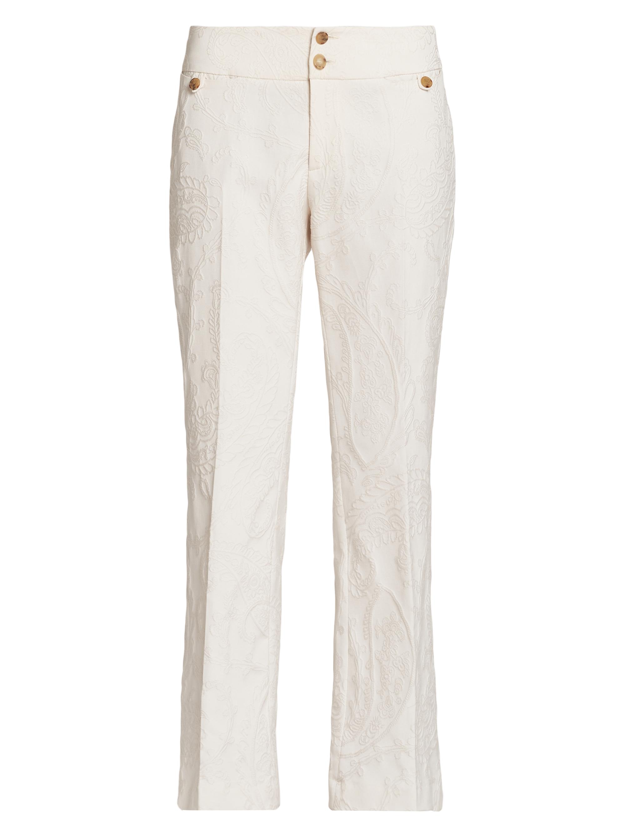 Etro Women's Paisley Embossed Trousers - Light Creamy White