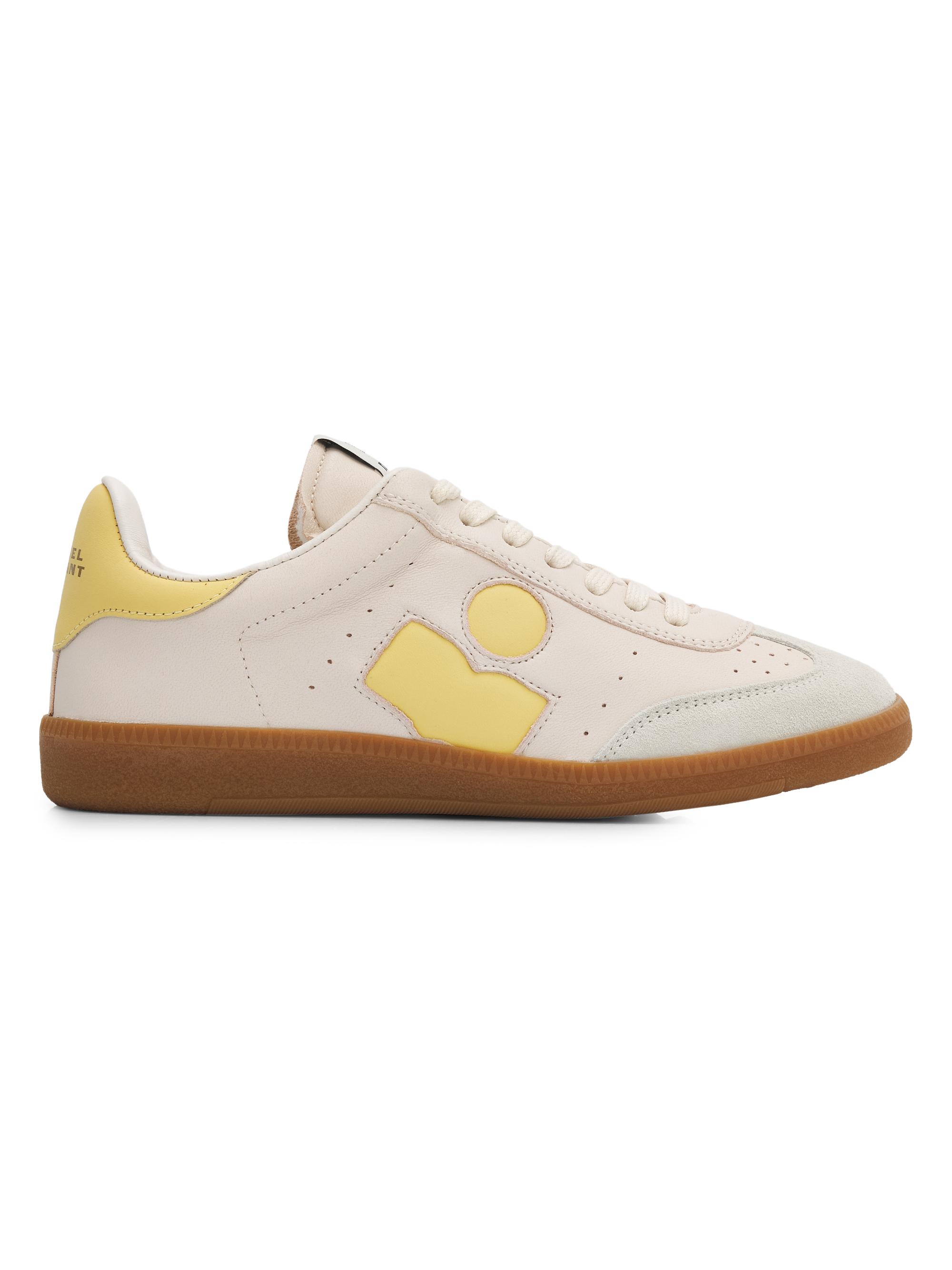Isabel Marant Women's Bryce Leather Low-Top Sneakers - Chalk Butter