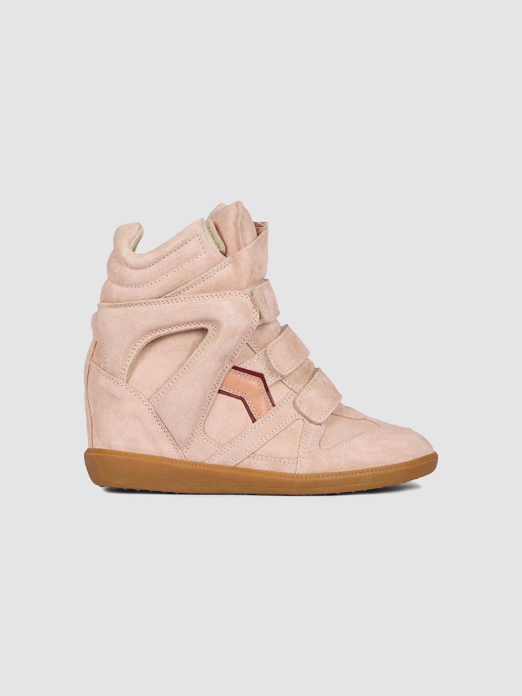 Isabel Marant Women's Bekett High-Tope Suede Wedge Sneakers - Pale Pink Peach | Thumbnail 6