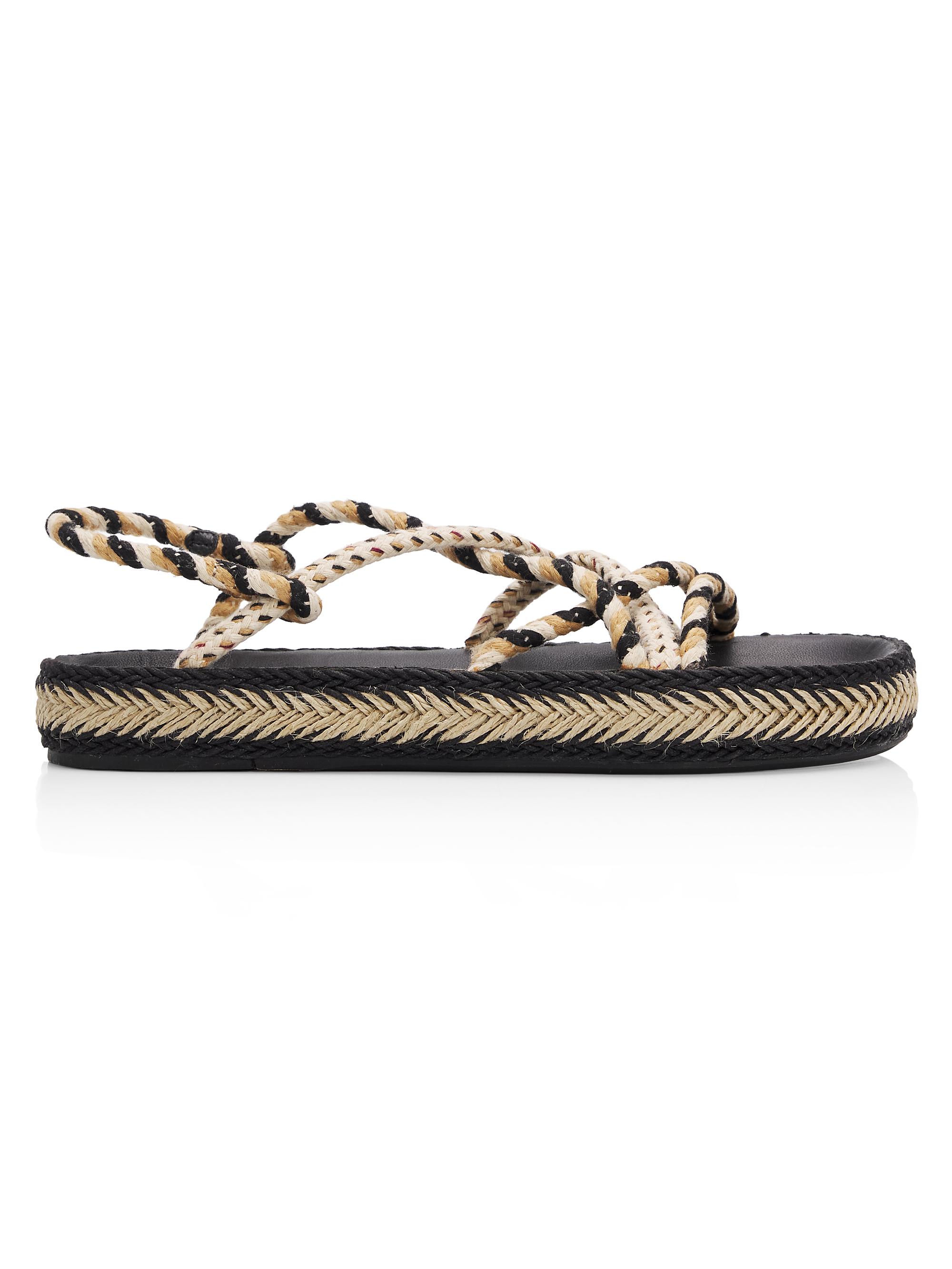 Isabel Marant Women's Kitza Braided Rope Sandals - Multi Color Black