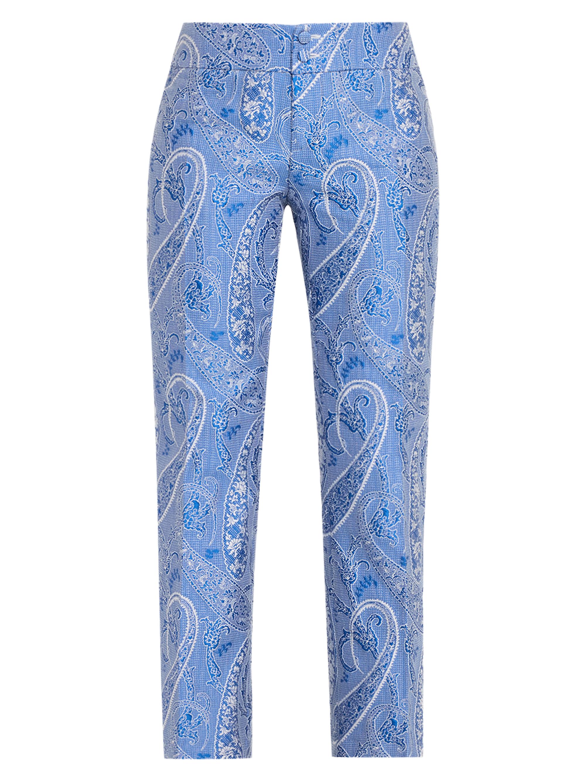 Etro Women's Paisley Flared Trousers - Multicolor Blue